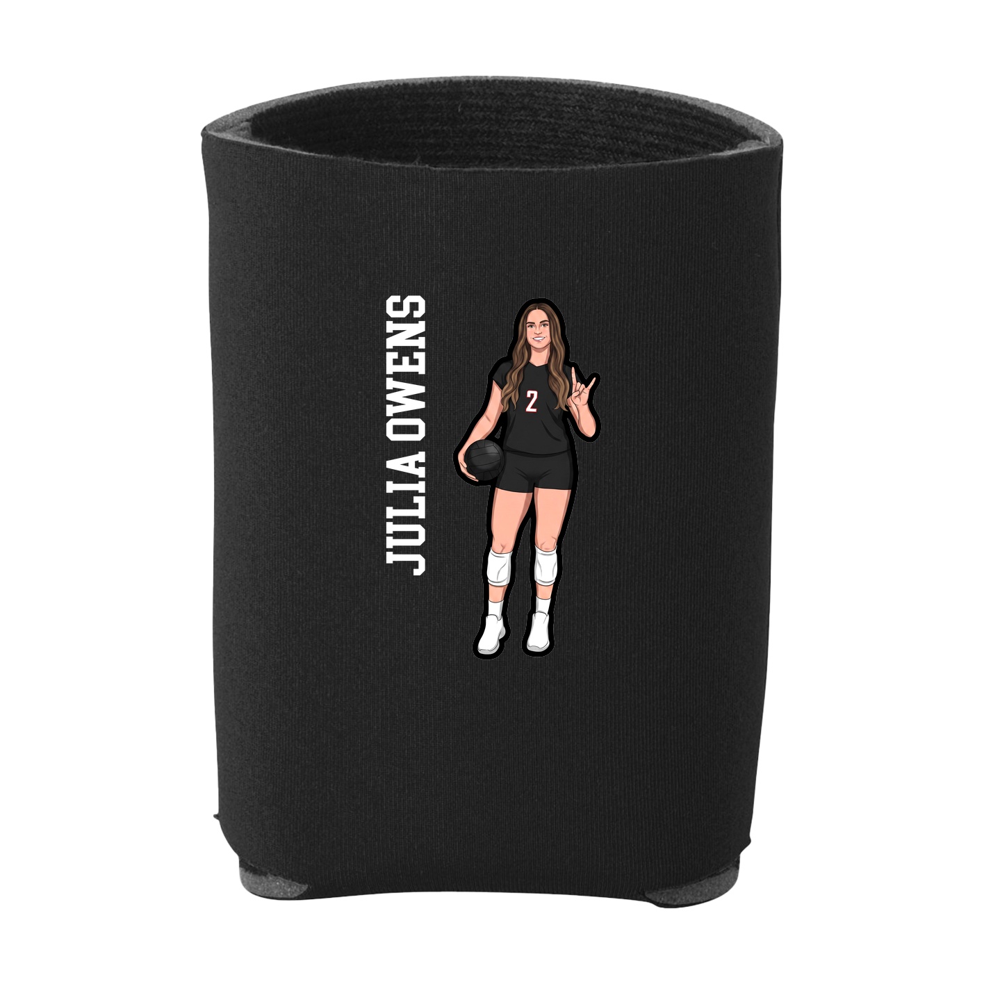Can Holder — Name Vertical in Black