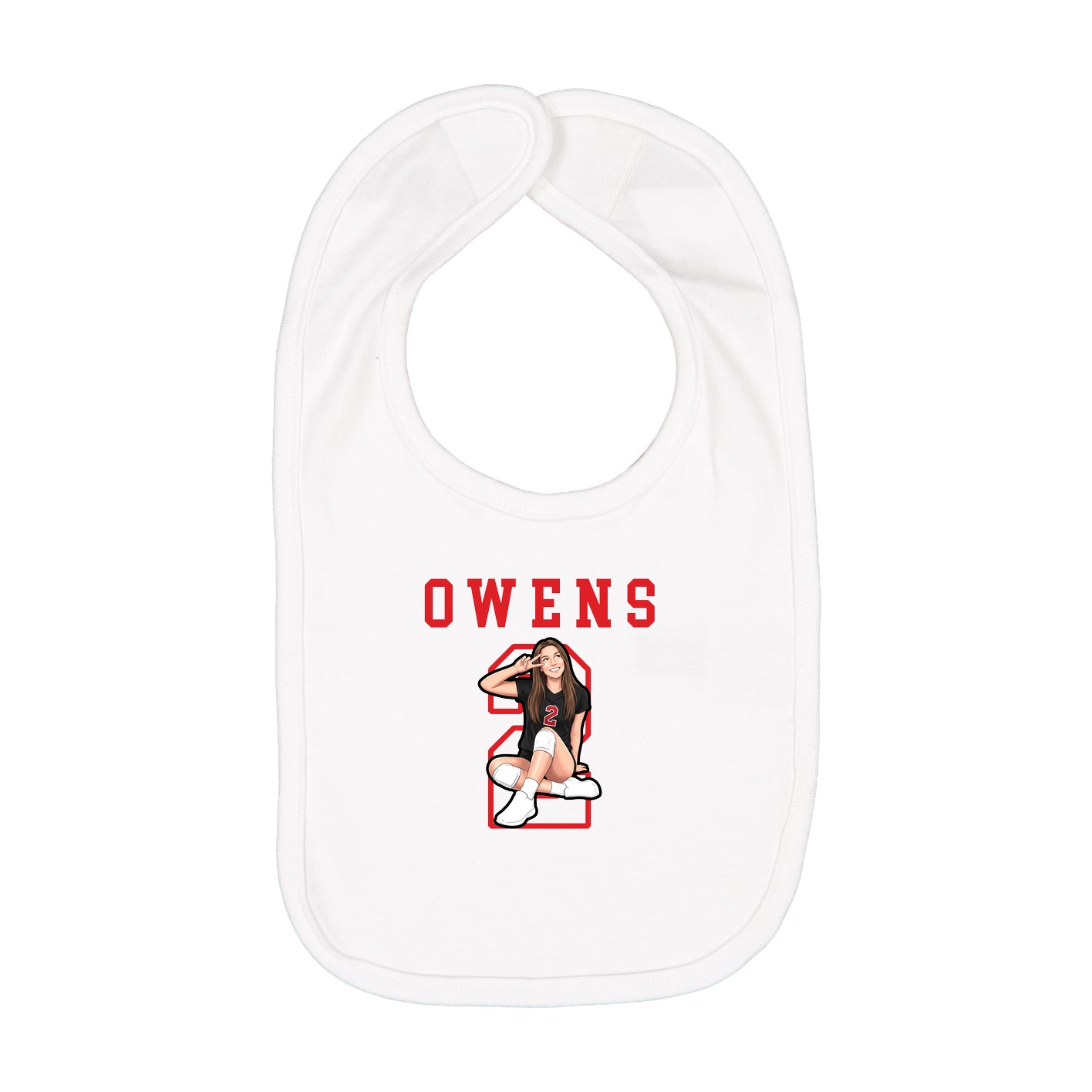 Infant Bib — Shirsey in White