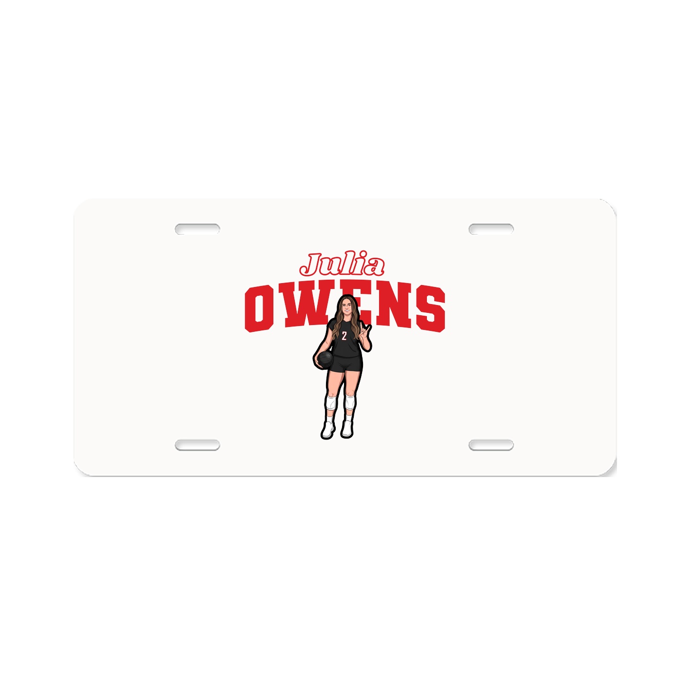 License Plate — Name Arch in Classic