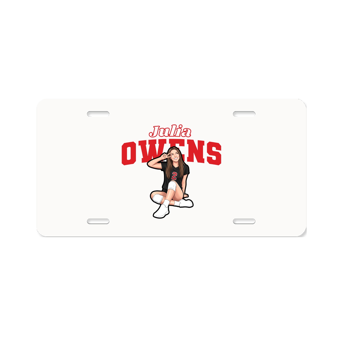 License Plate — Name Arch in Classic