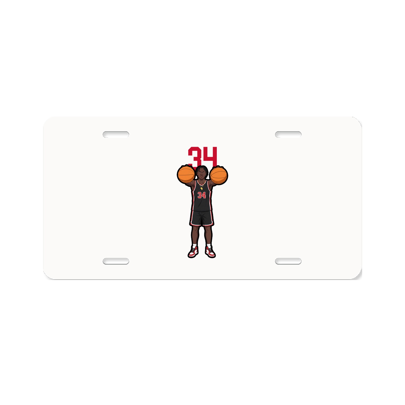 License Plate — Number Top in Classic