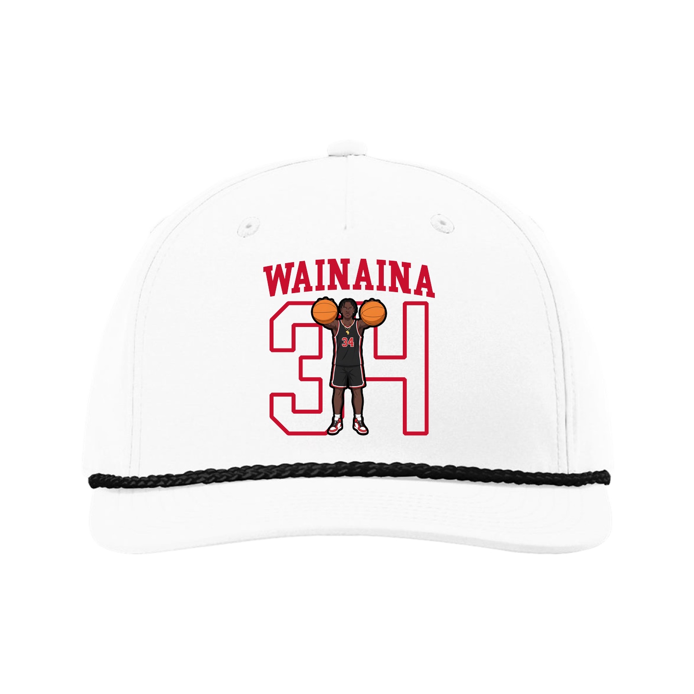 Five-Panel Classic Rope Cap — Shirsey in White