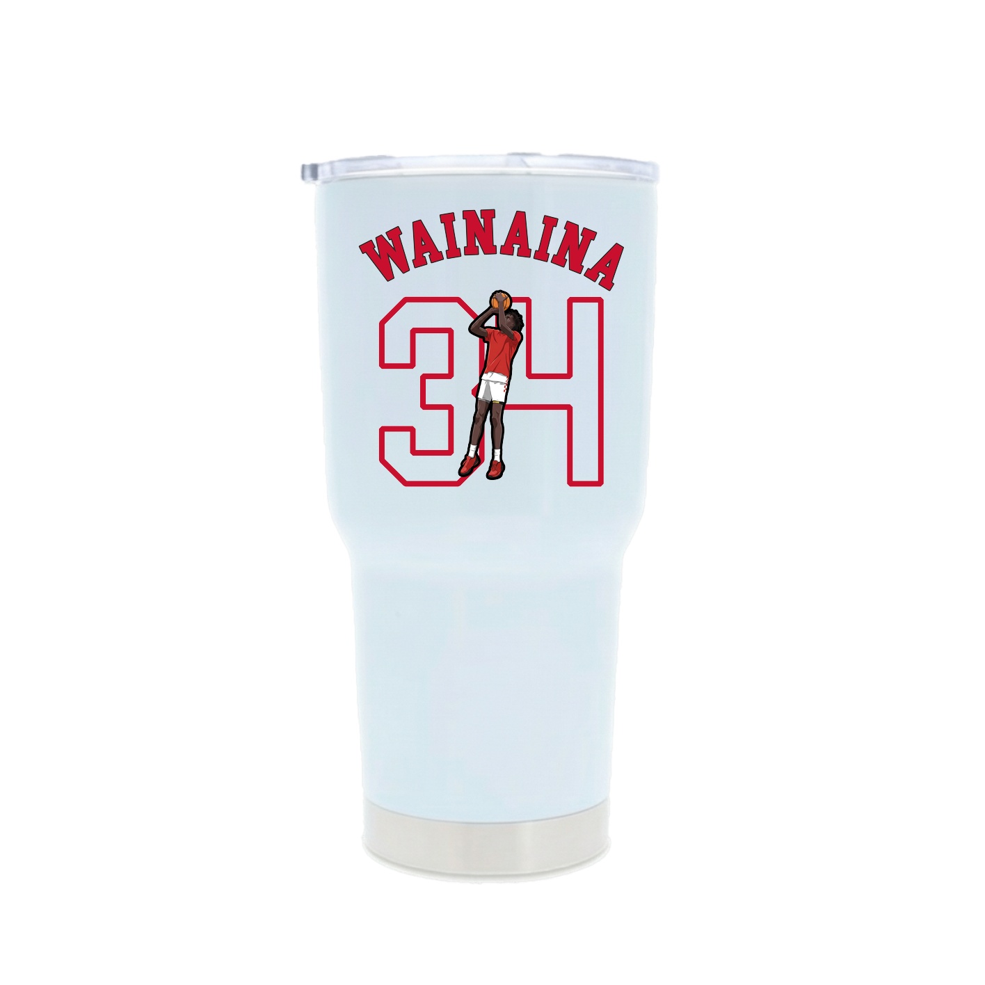 30oz Stainless Steel Tumbler — Shirsey Arch in White
