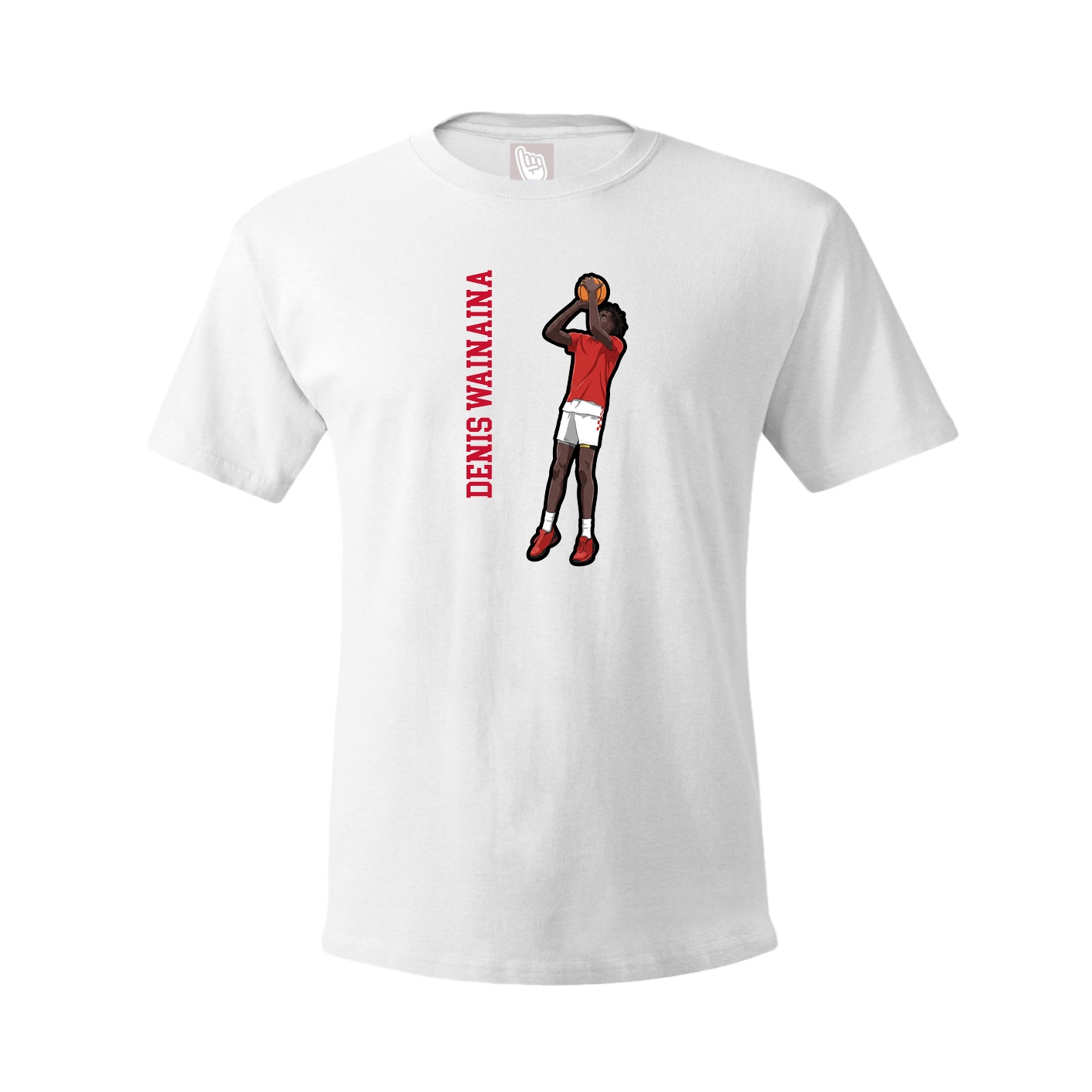 Tee — Name Vertical in White