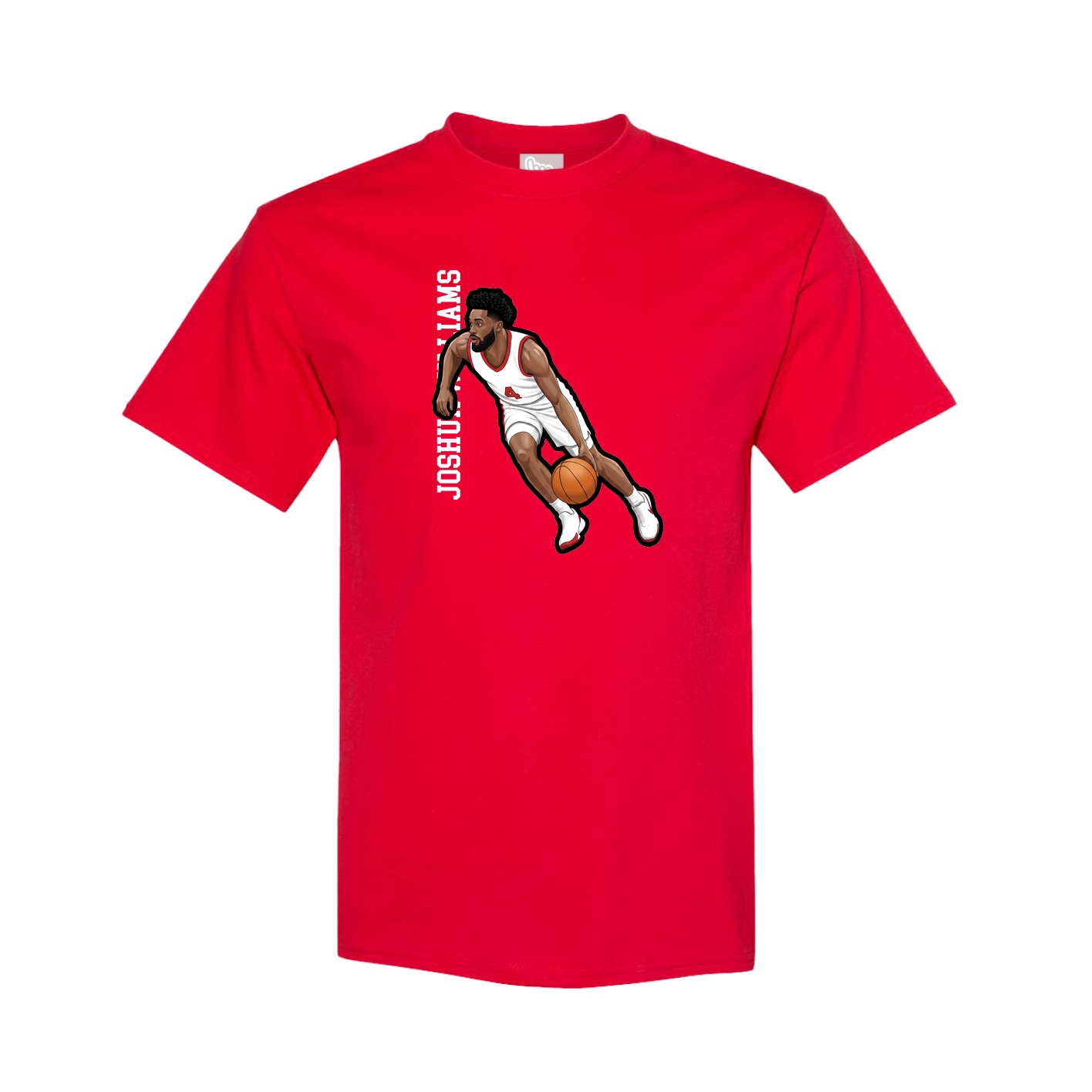 Youth Tee — Name Vertical in Red