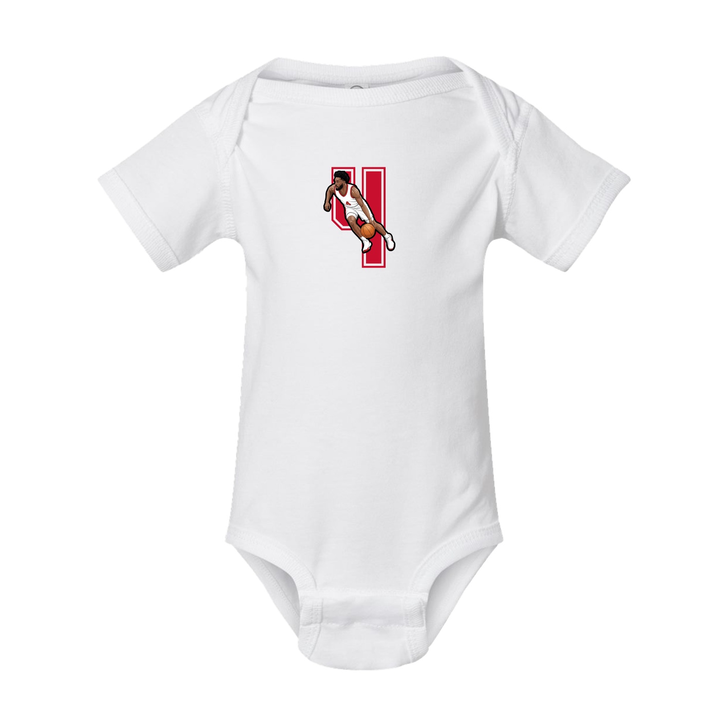 Baby Onesie — Number in White