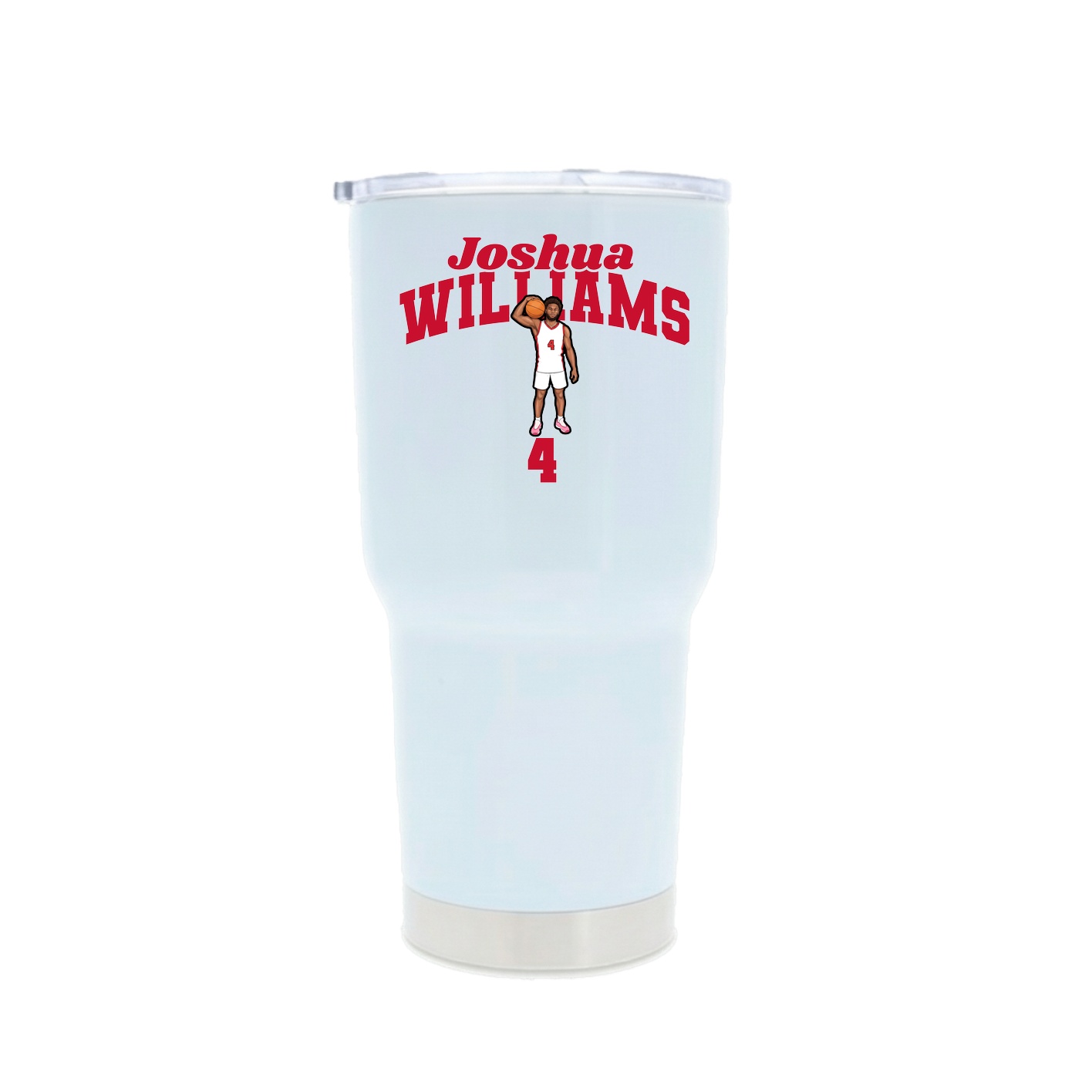 30oz Stainless Steel Tumbler — Signature Arch in White