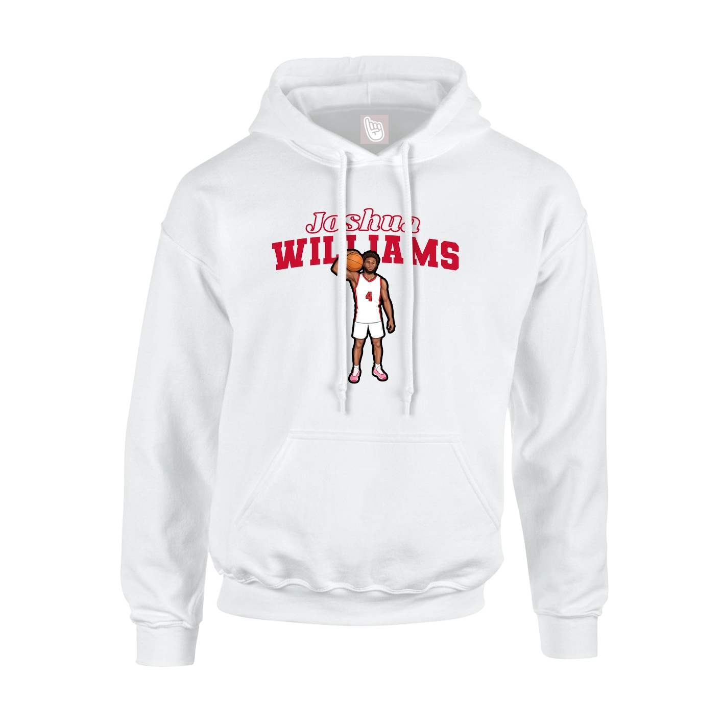Hoodie — Name Arch in White