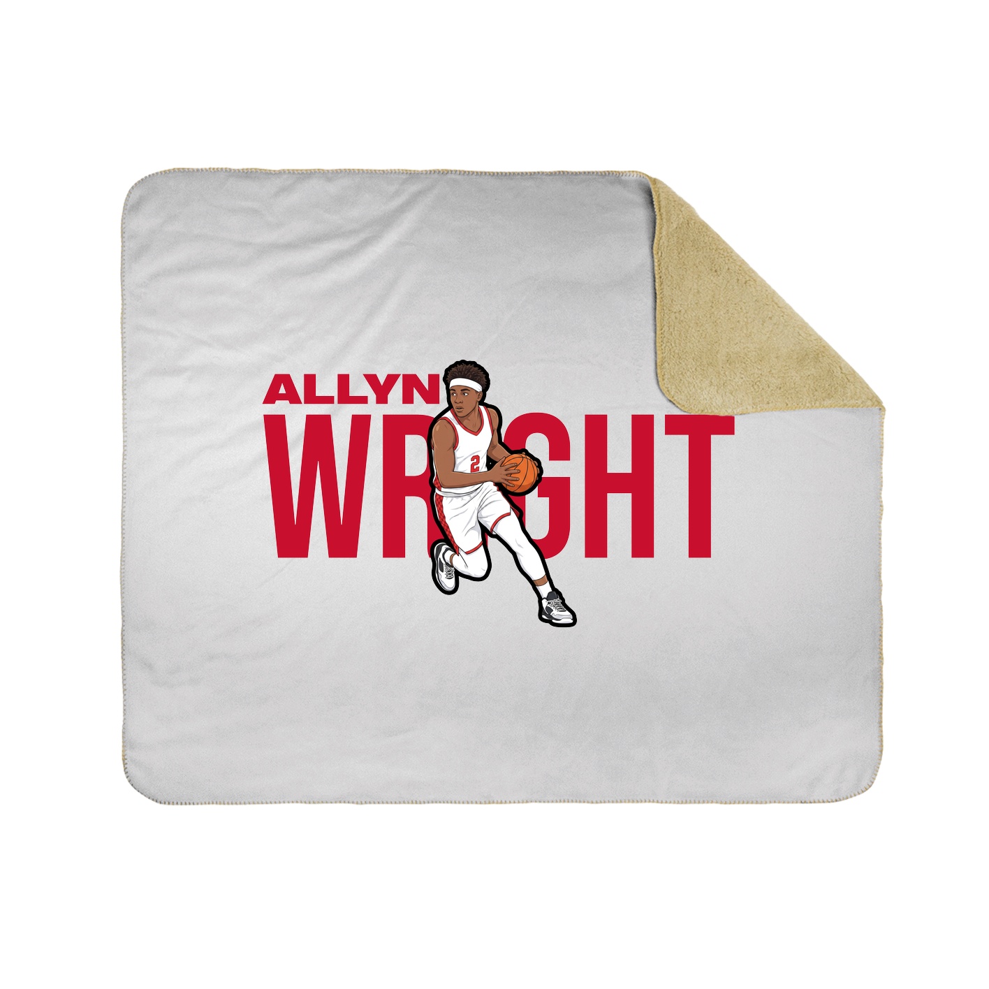 Throw Blanket — Player Name in White