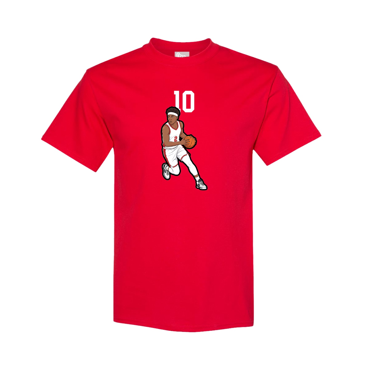 Youth Tee — Number Top in Red