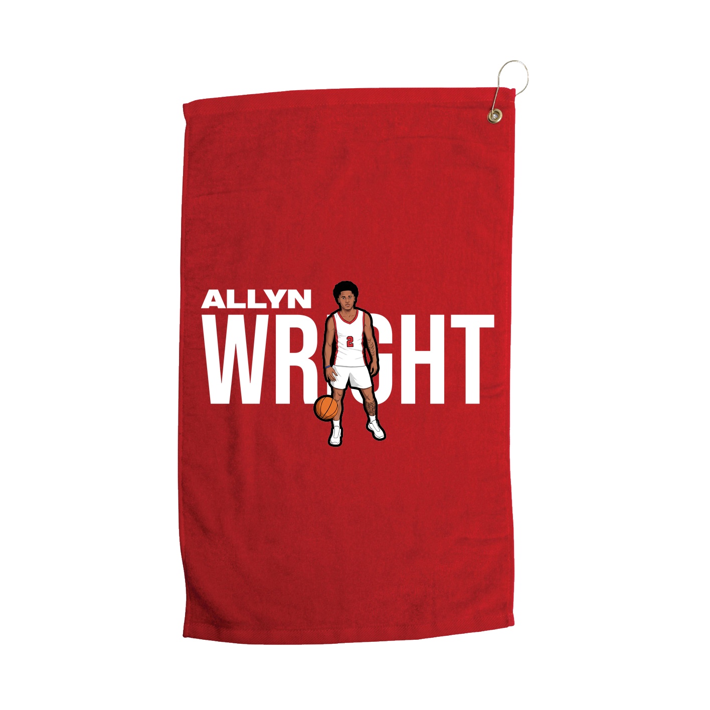 Golf Towel — Player Name in Red