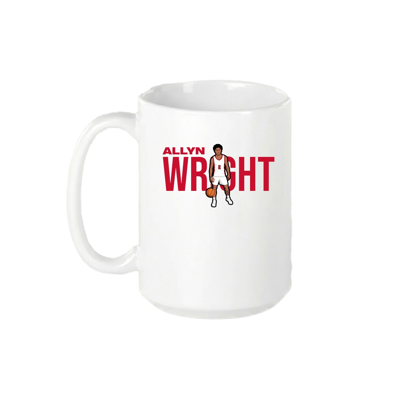 15oz Coffee Mug — Player Name in White