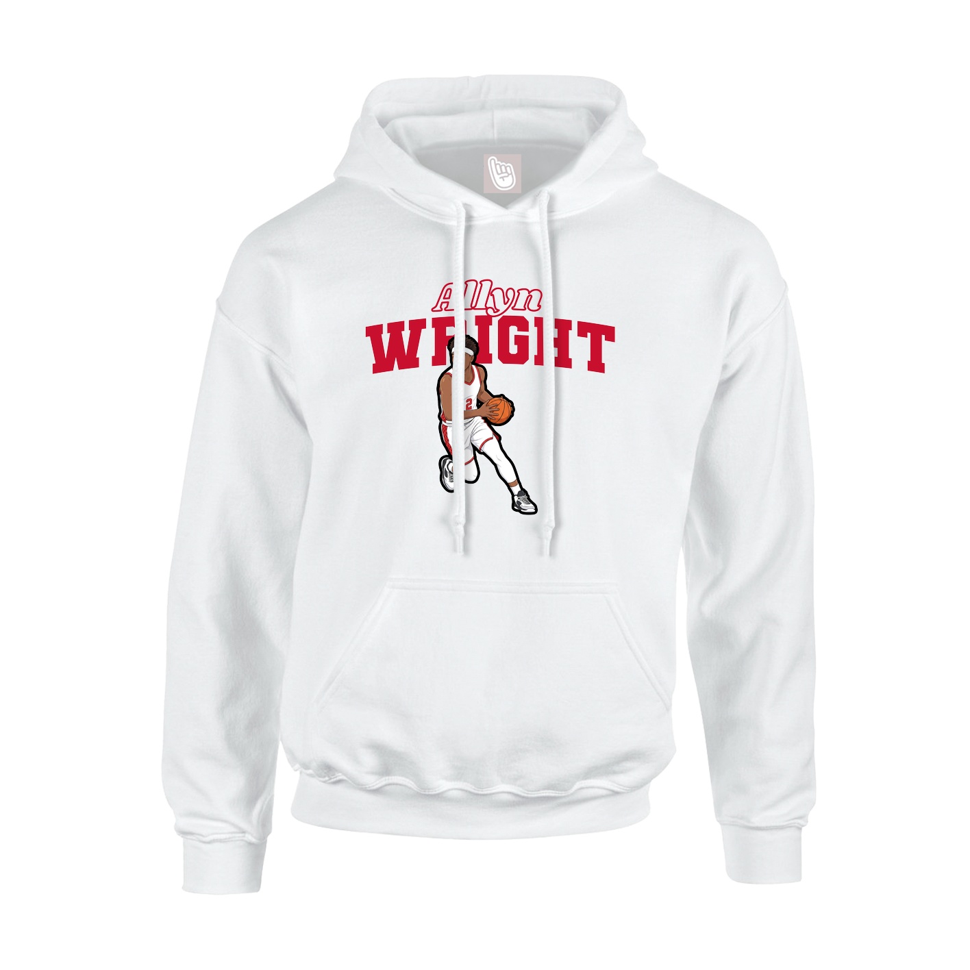 Hoodie — Name Arch in White