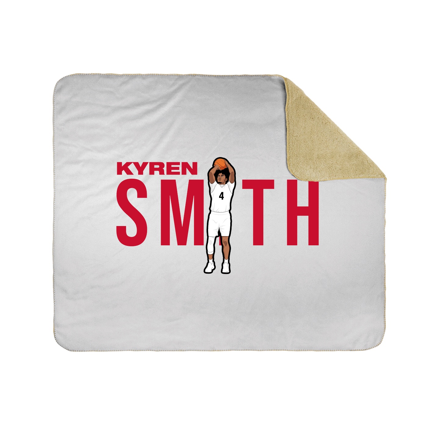Throw Blanket — Player Name in White