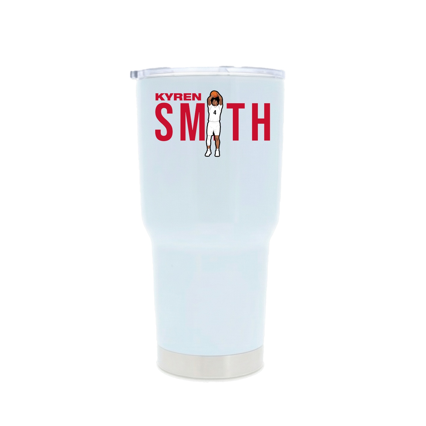 30oz Stainless Steel Tumbler — Player Name in White