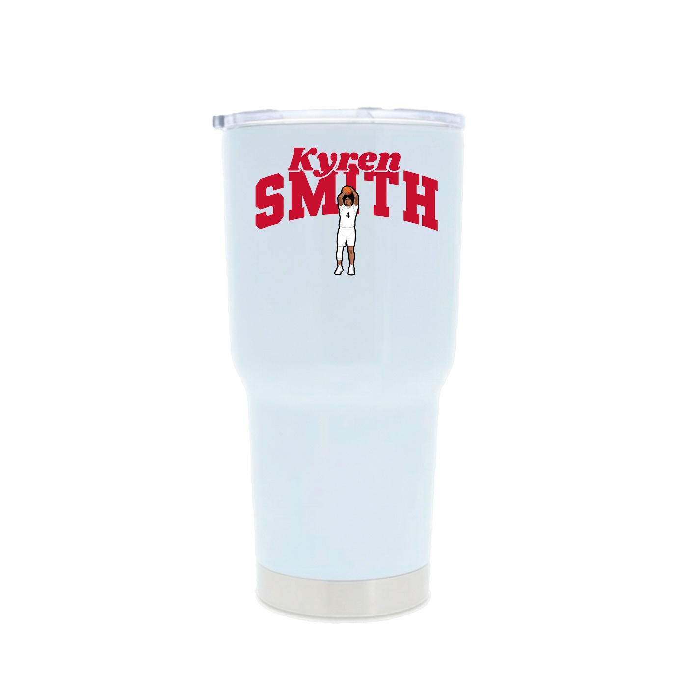 30oz Stainless Steel Tumbler — Signature Arch in White