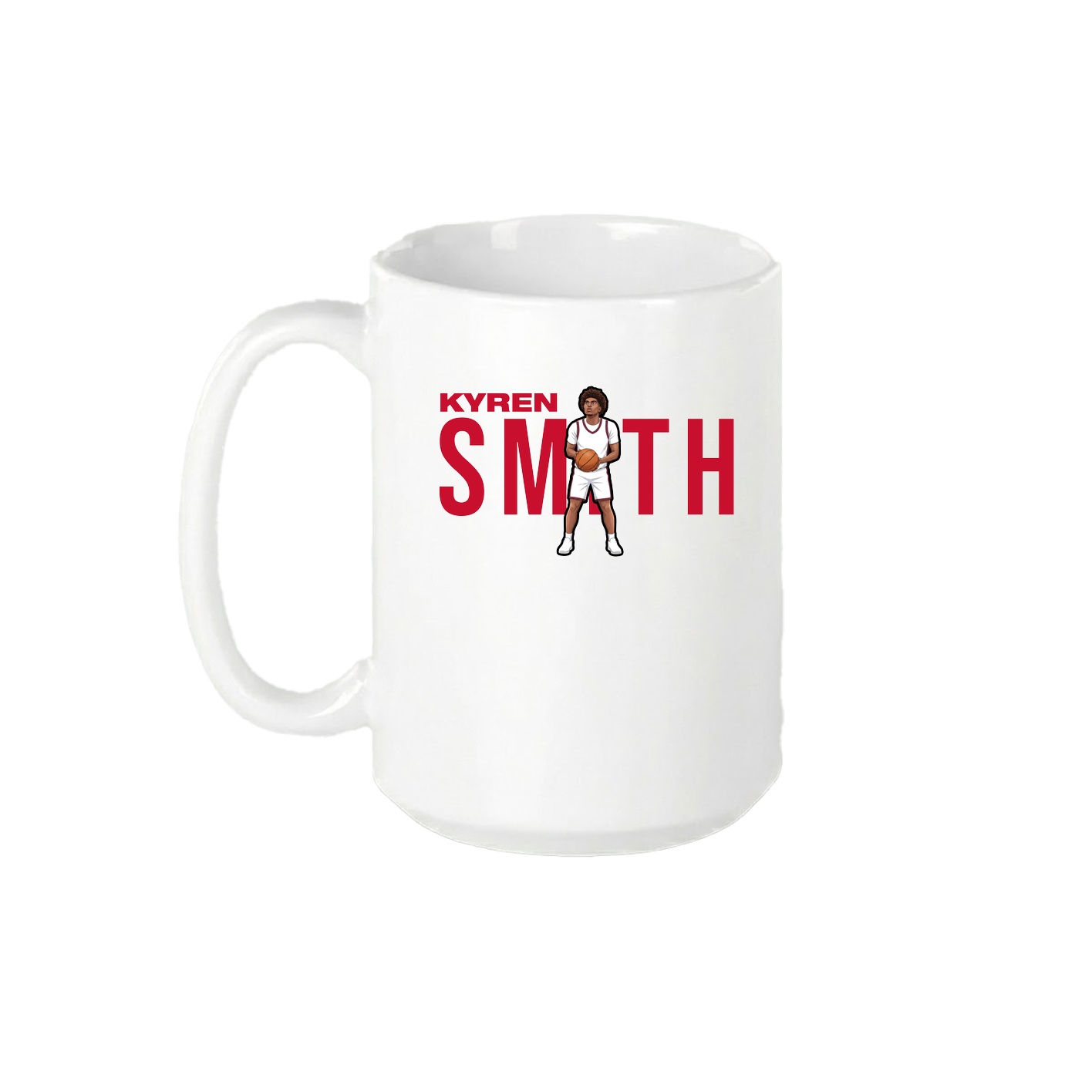 15oz Coffee Mug — Player Name in White