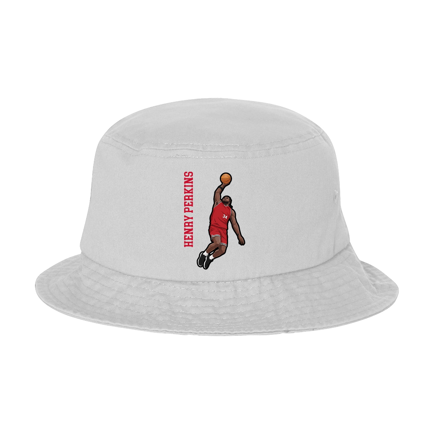 Bucket Cap — Name Vertical in White
