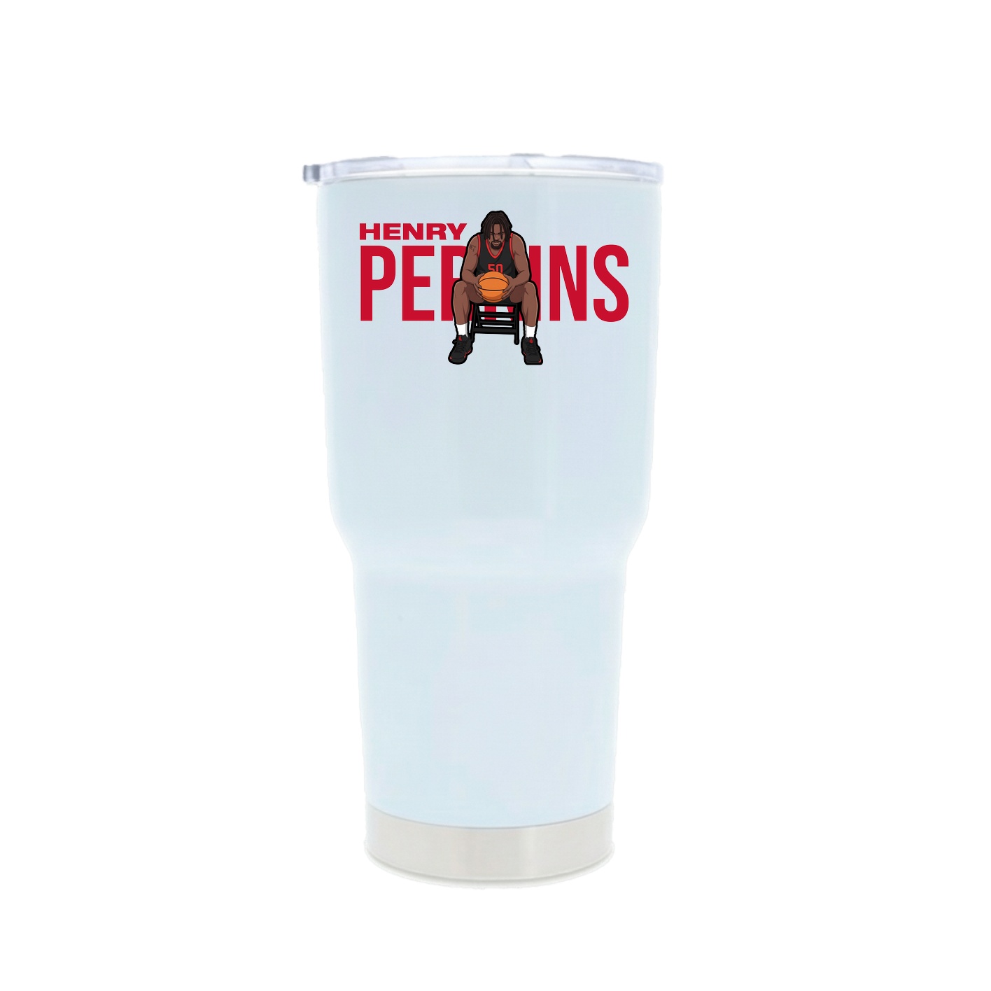 30oz Stainless Steel Tumbler — Player Name in White