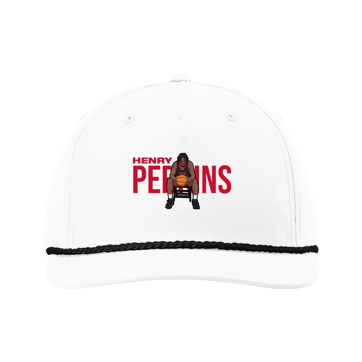 Five-Panel Classic Rope Cap — Player Name in White