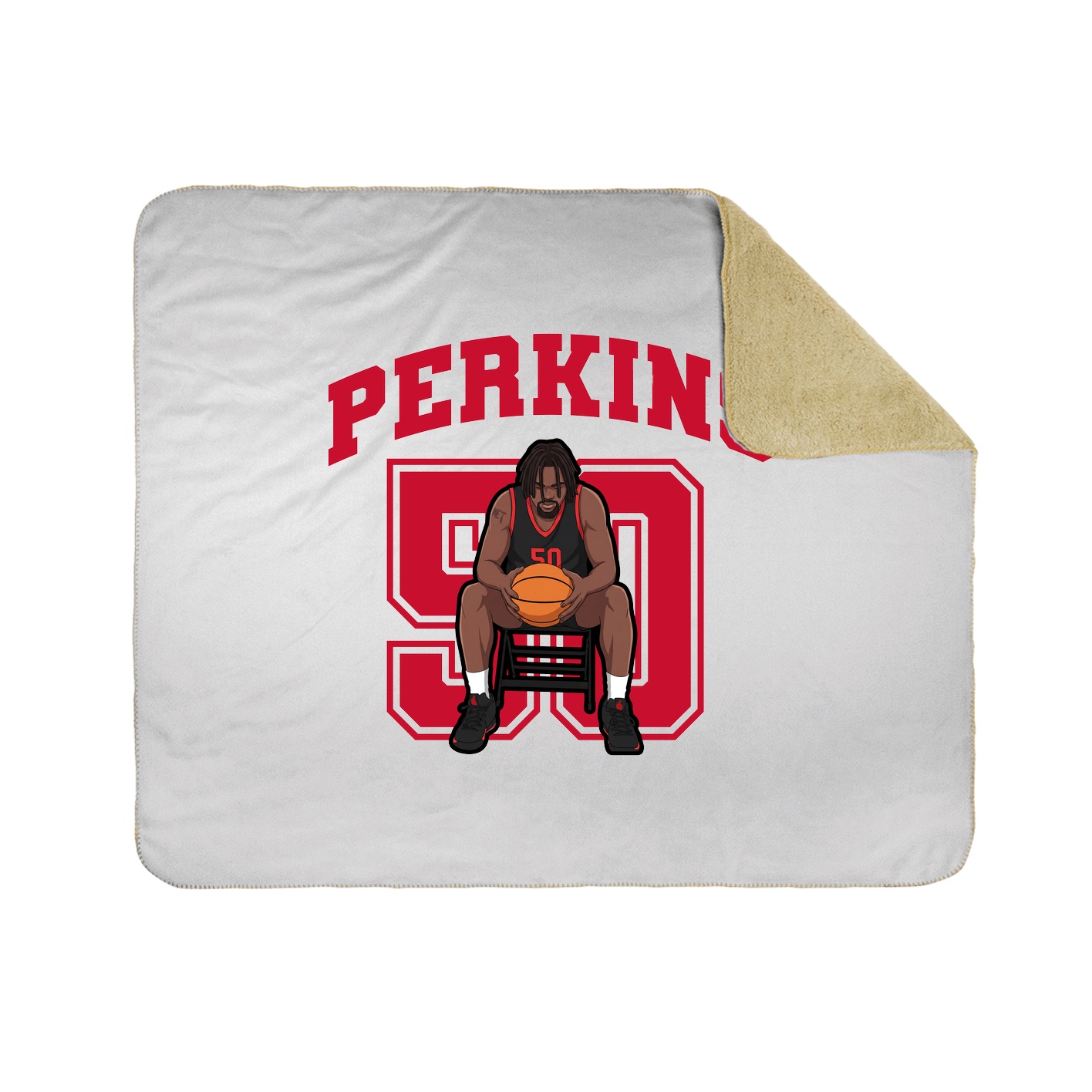 Throw Blanket — Number in White