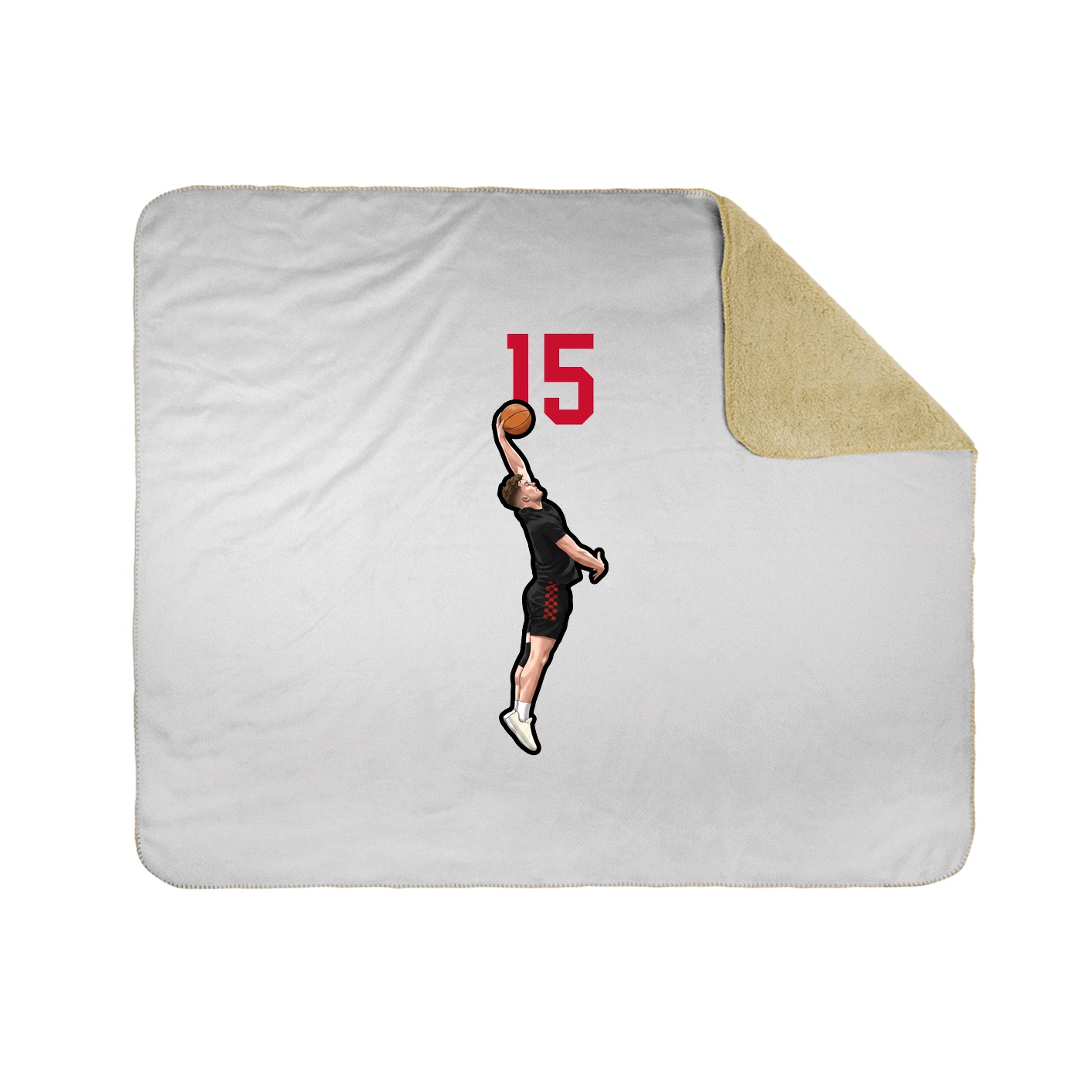 Throw Blanket — Number Top in White