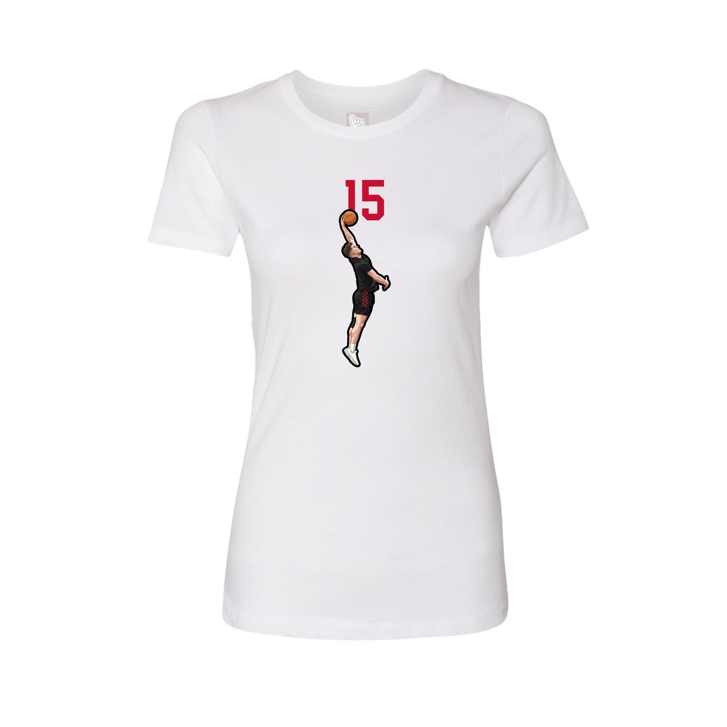 Fitted Women's Tee — Number Top in White
