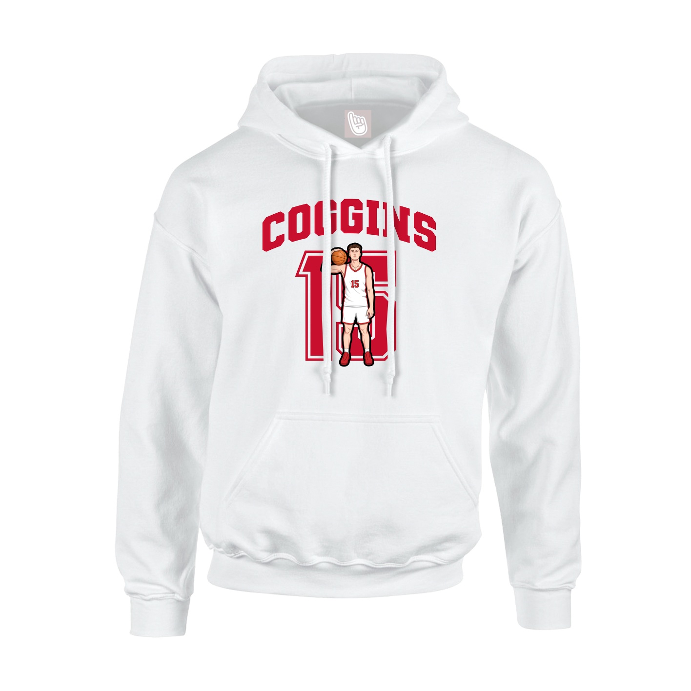 Hoodie — Number in White