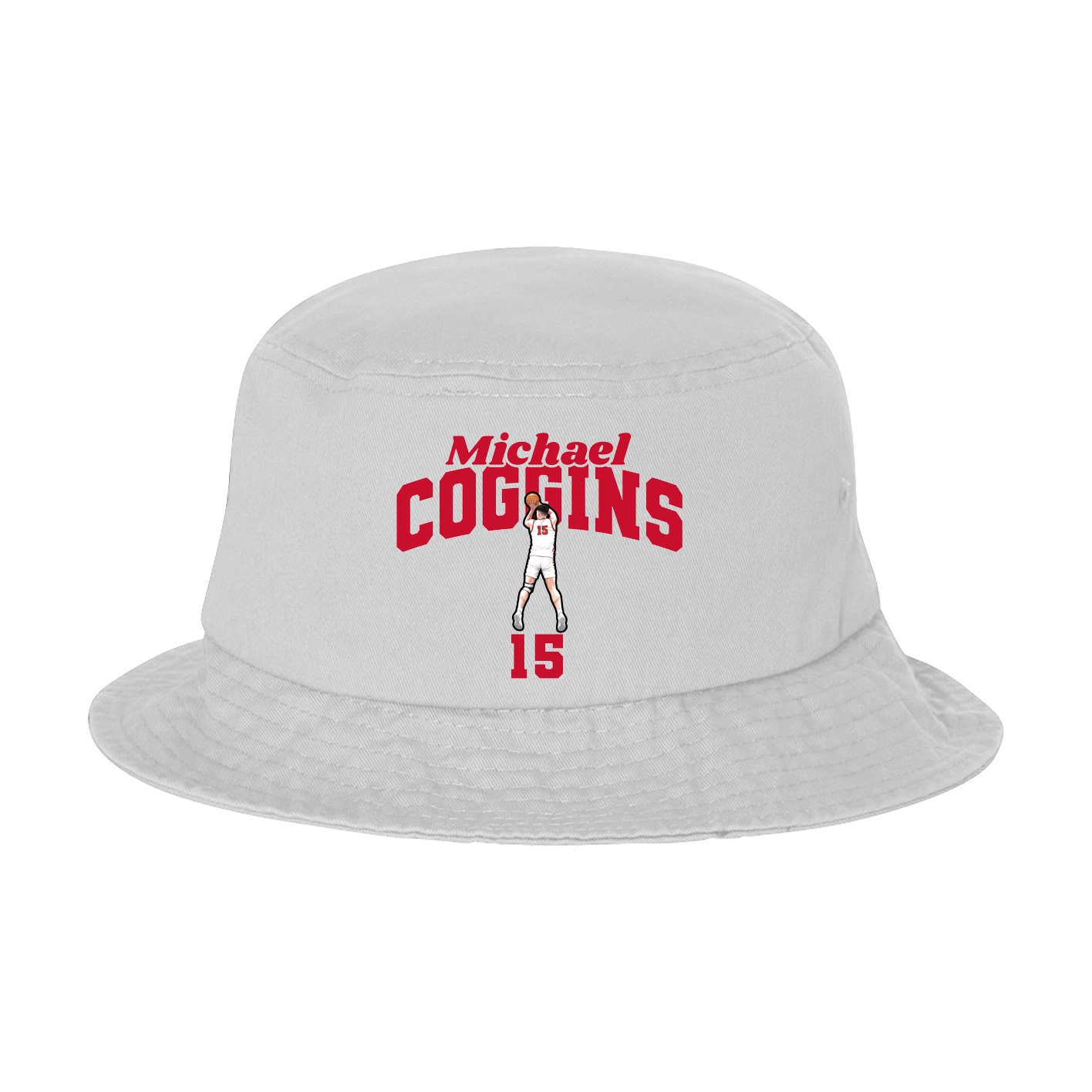 Bucket Cap — Signature Arch in White