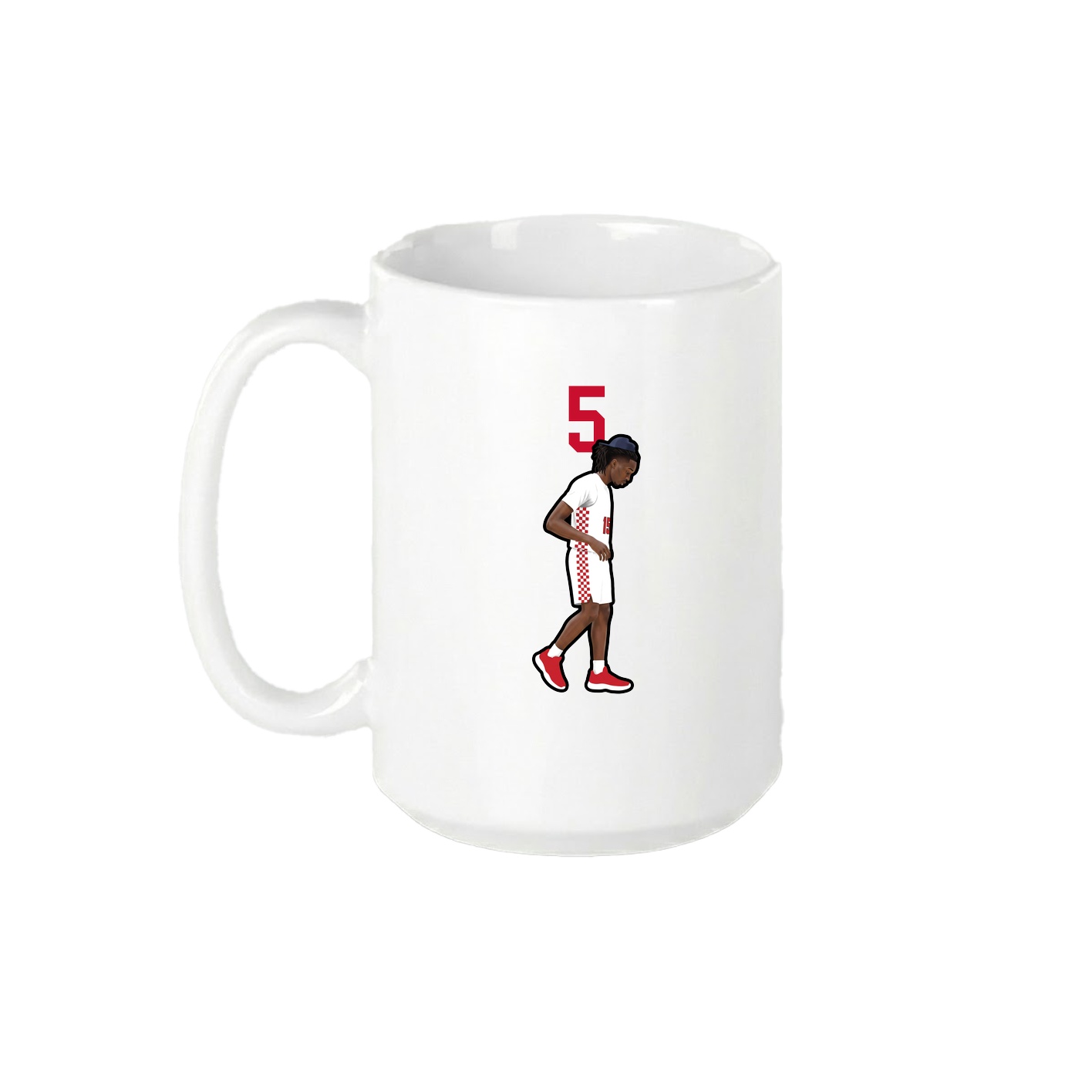 15oz Coffee Mug — Number Top in White