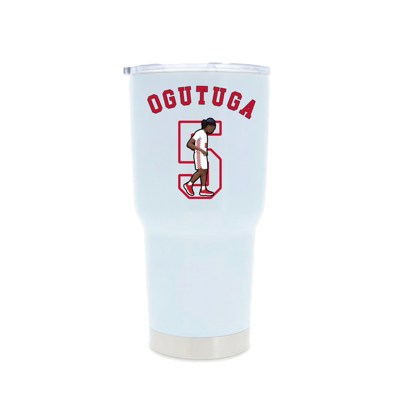 30oz Stainless Steel Tumbler — Shirsey Arch in White