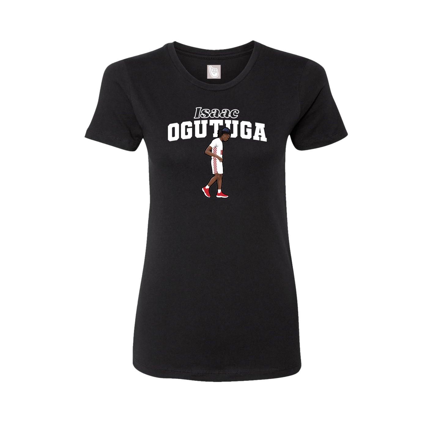 Fitted Women's Tee — Name Arch in Black