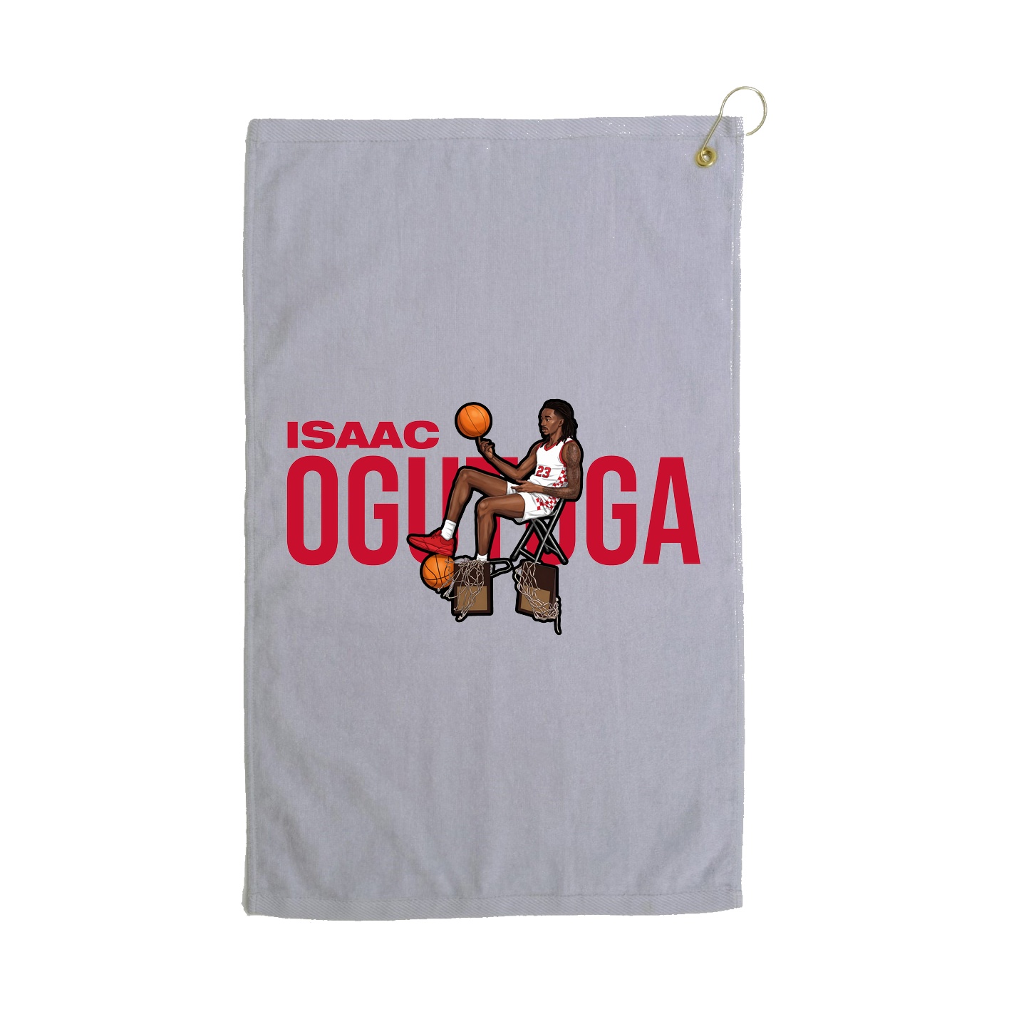 Golf Towel — Player Name in Grey