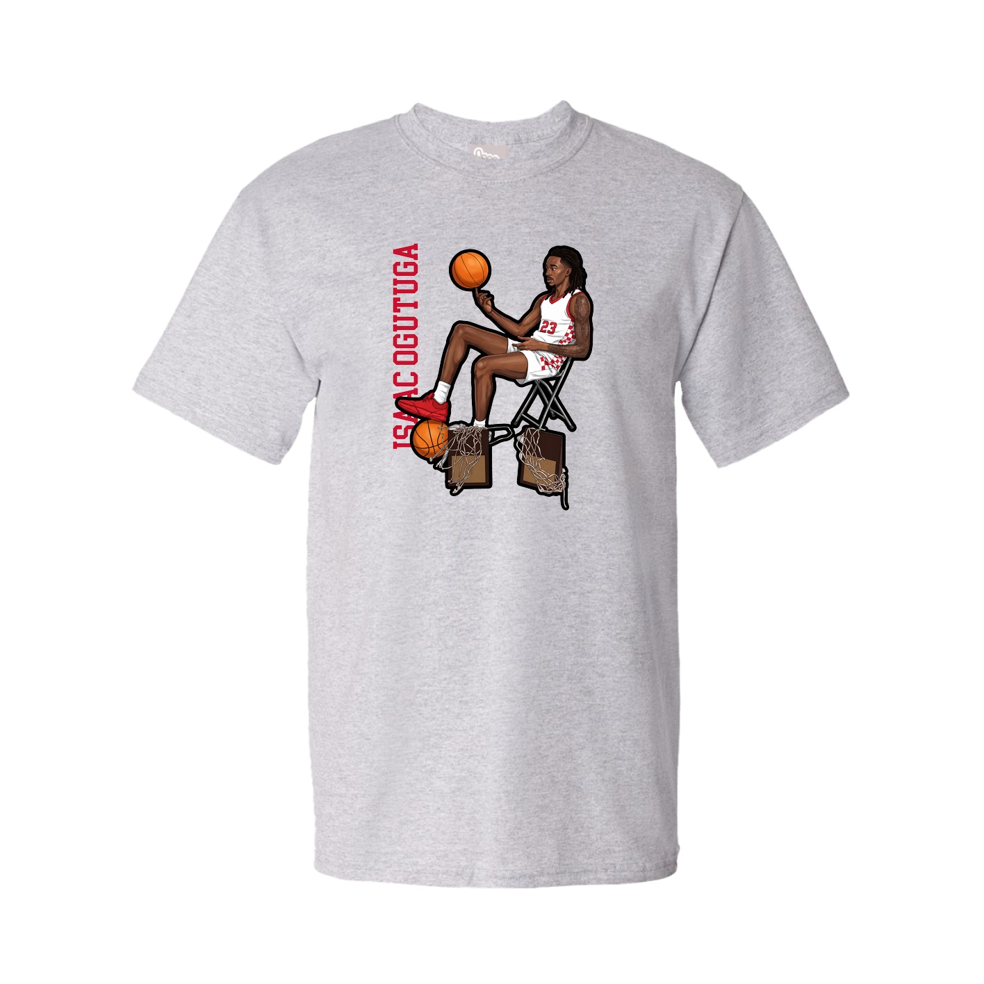 Tee — Name Vertical in Grey