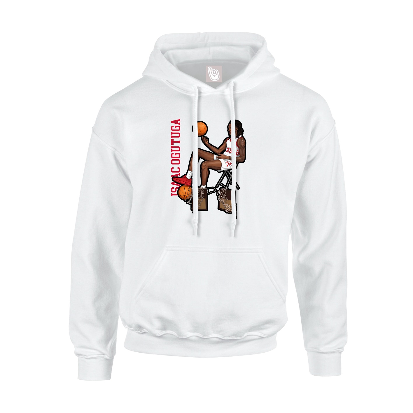 Hoodie — Name Vertical in White