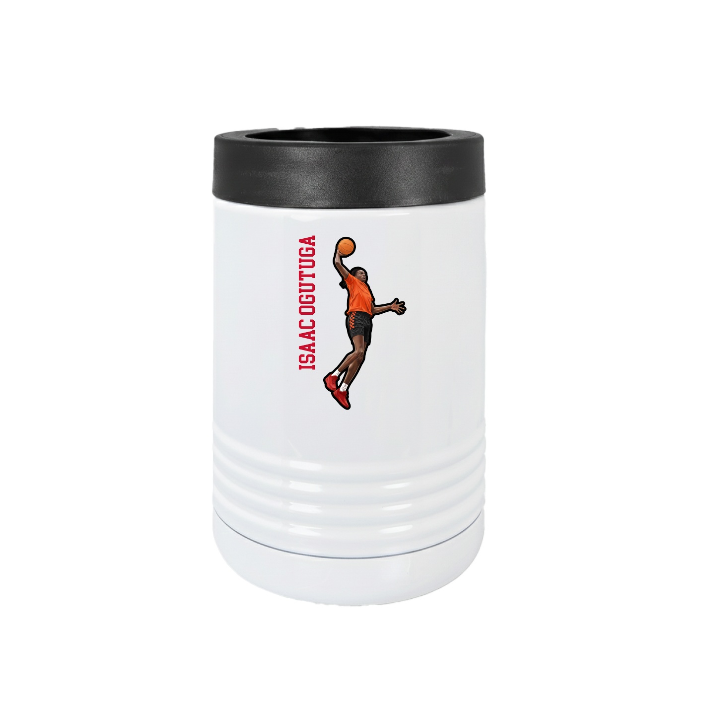 Beverage Holder — Name Vertical in White