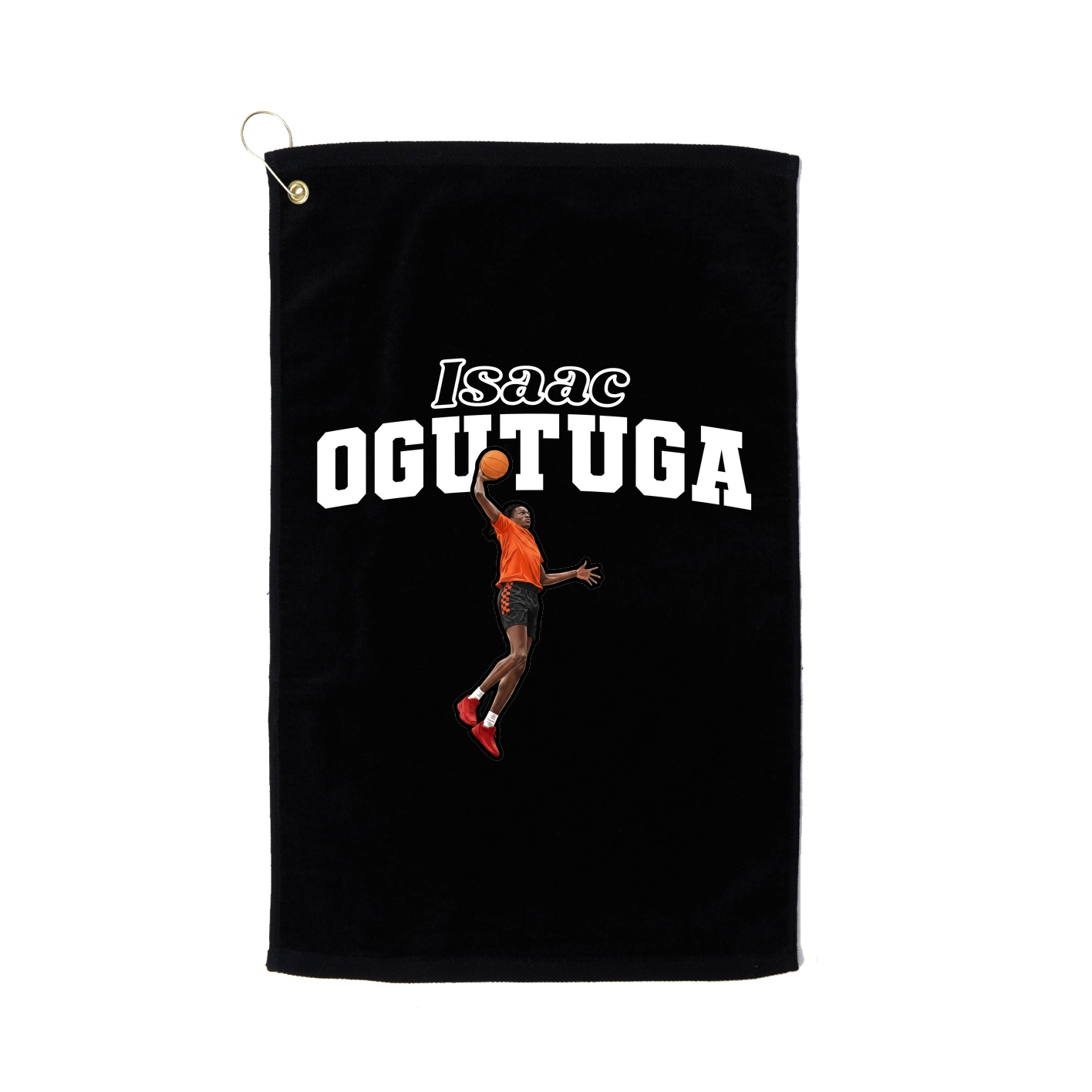 Golf Towel — Name Arch in Black