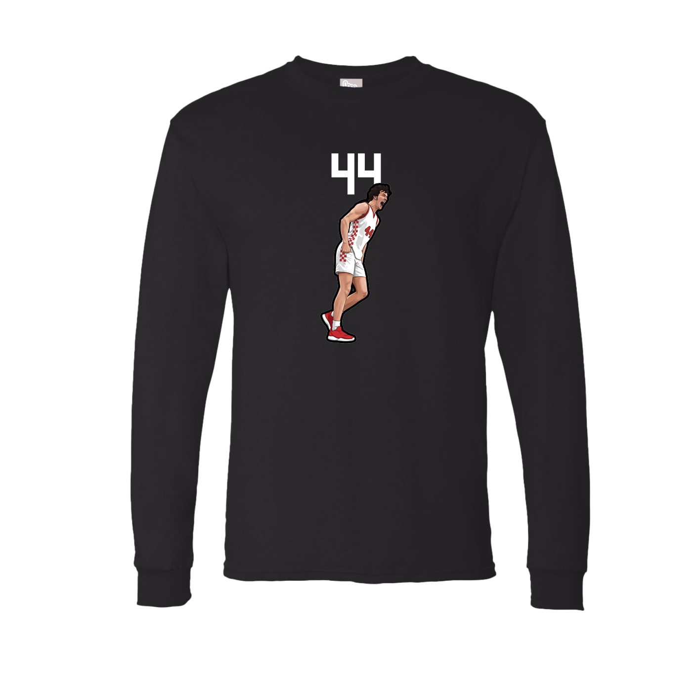 Long Sleeve Tee — Number Top in Black
