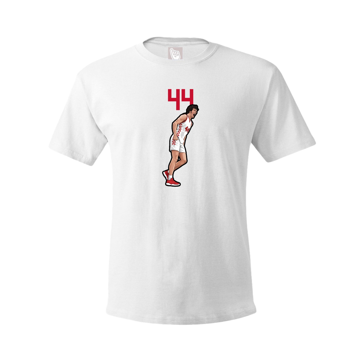 Youth Tee — Number Top in White