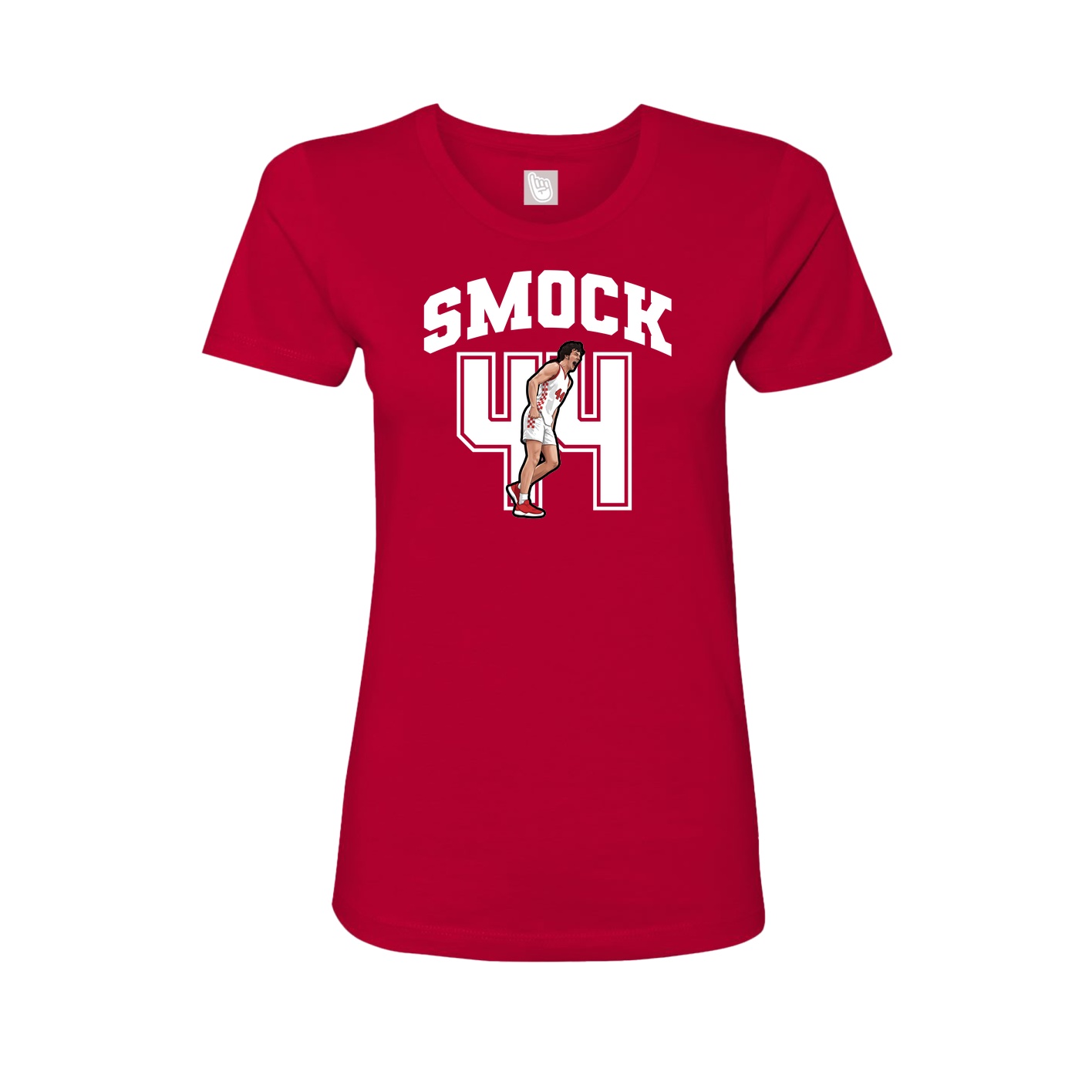 Fitted Women's Tee — Number in Red