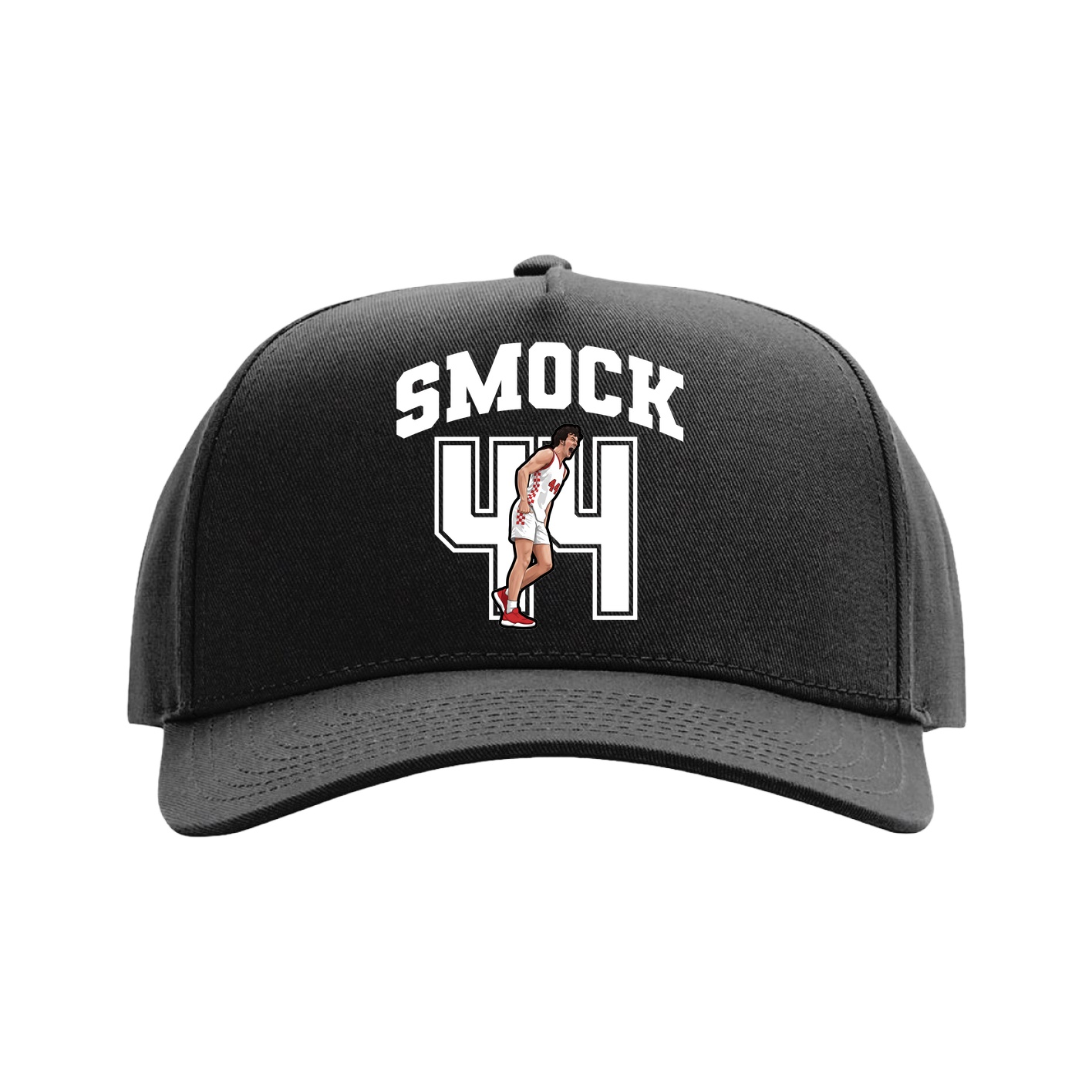 Full Fabric Five-Panel Champ Cap — Number in Black