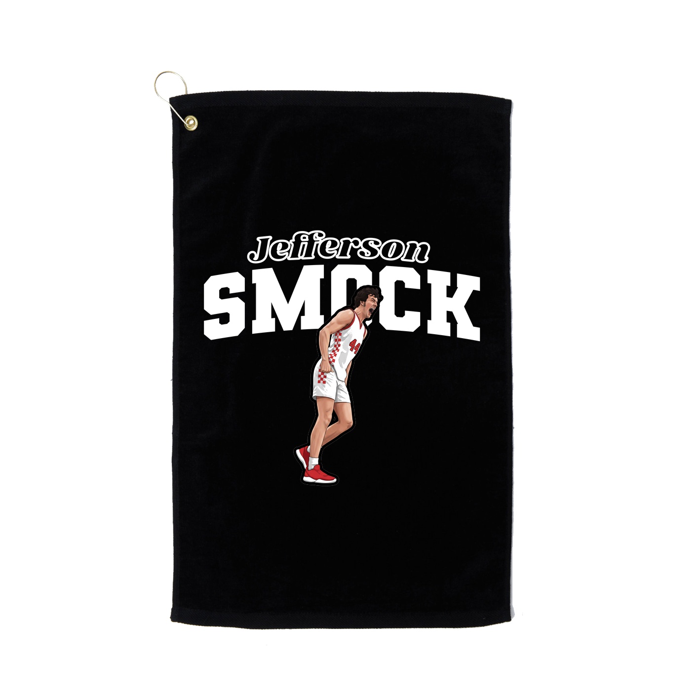 Golf Towel — Name Arch in Black