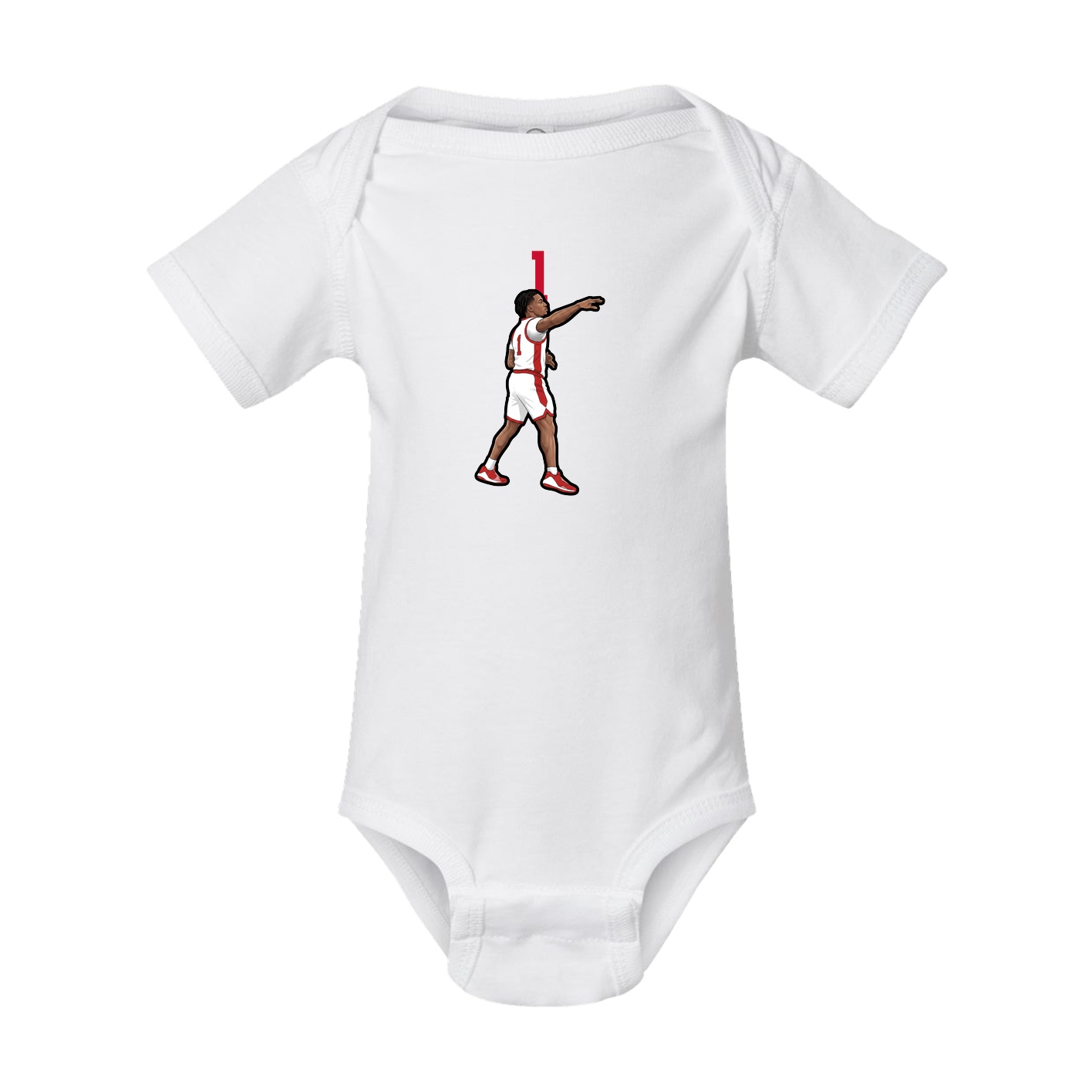 Baby Onesie — Number Top in White