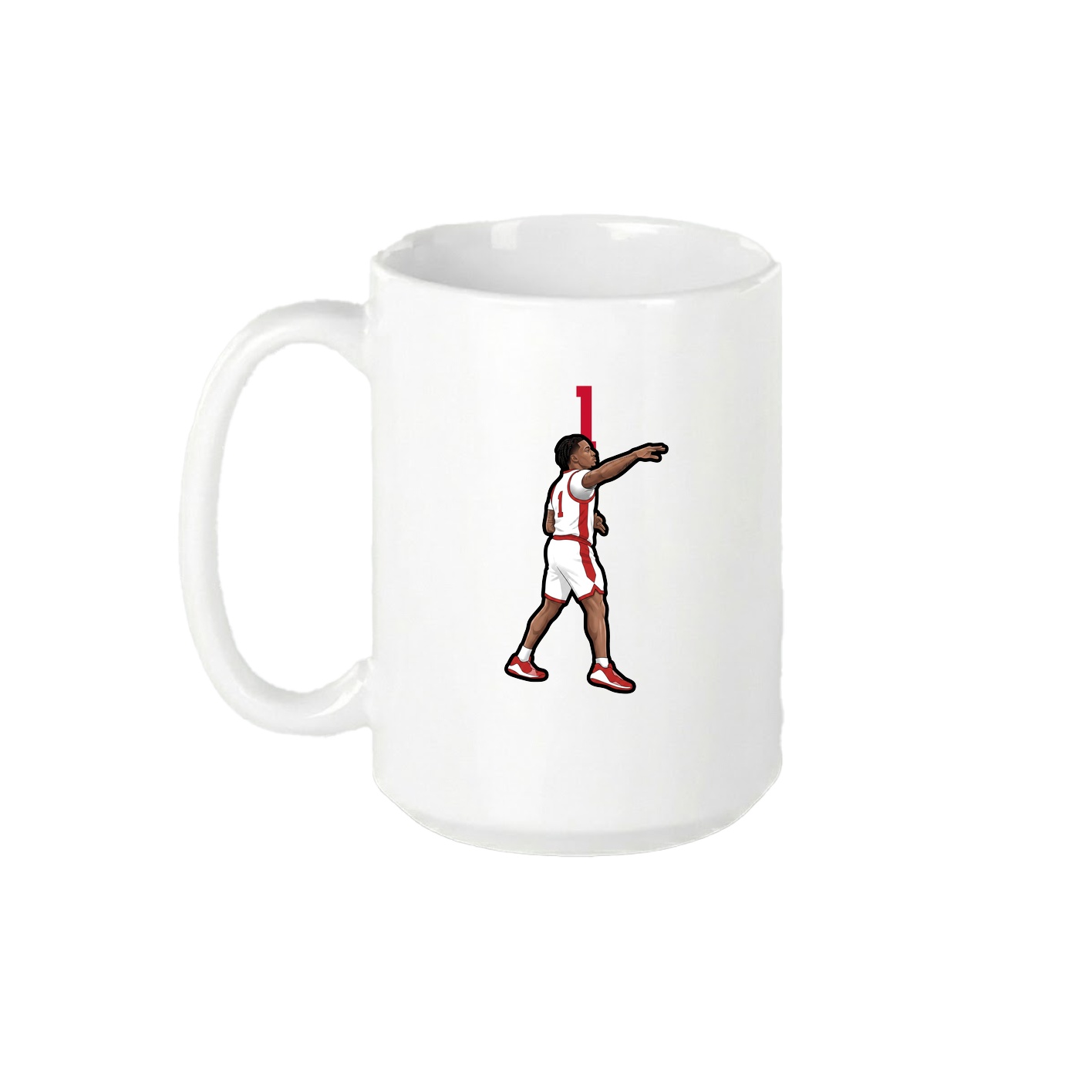 15oz Coffee Mug — Number Top in White