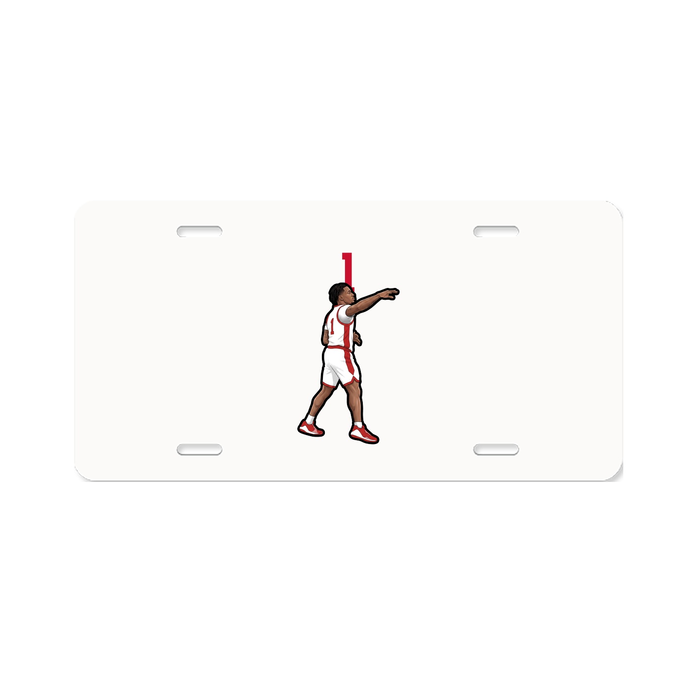 License Plate — Number Top in Classic
