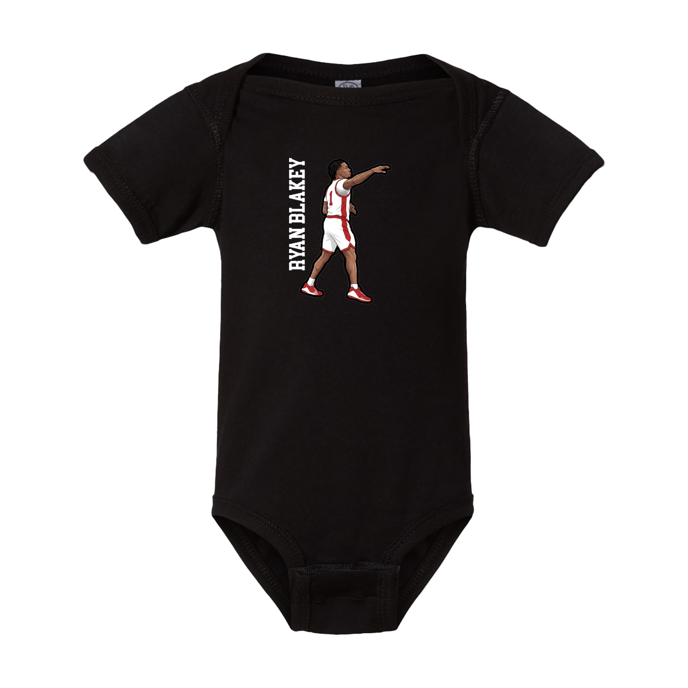 Baby Onesie — Name Vertical in Black