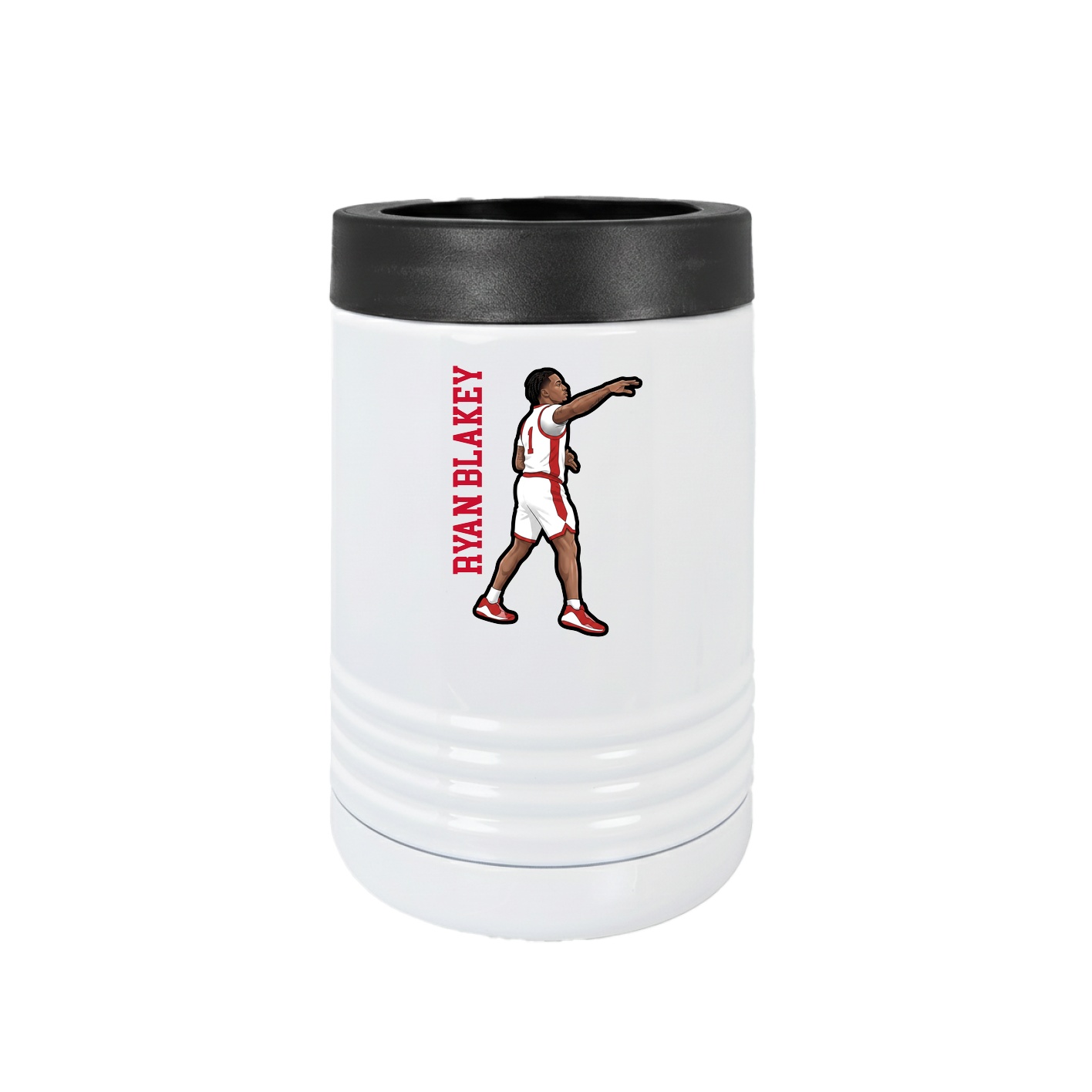 Beverage Holder — Name Vertical in White