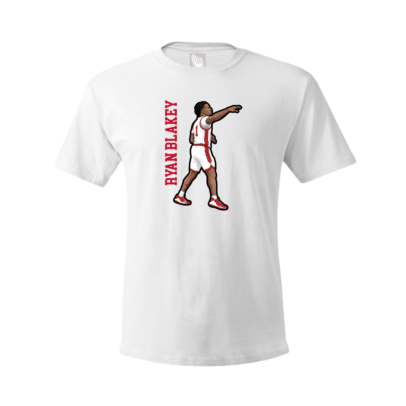 Tee — Name Vertical in White