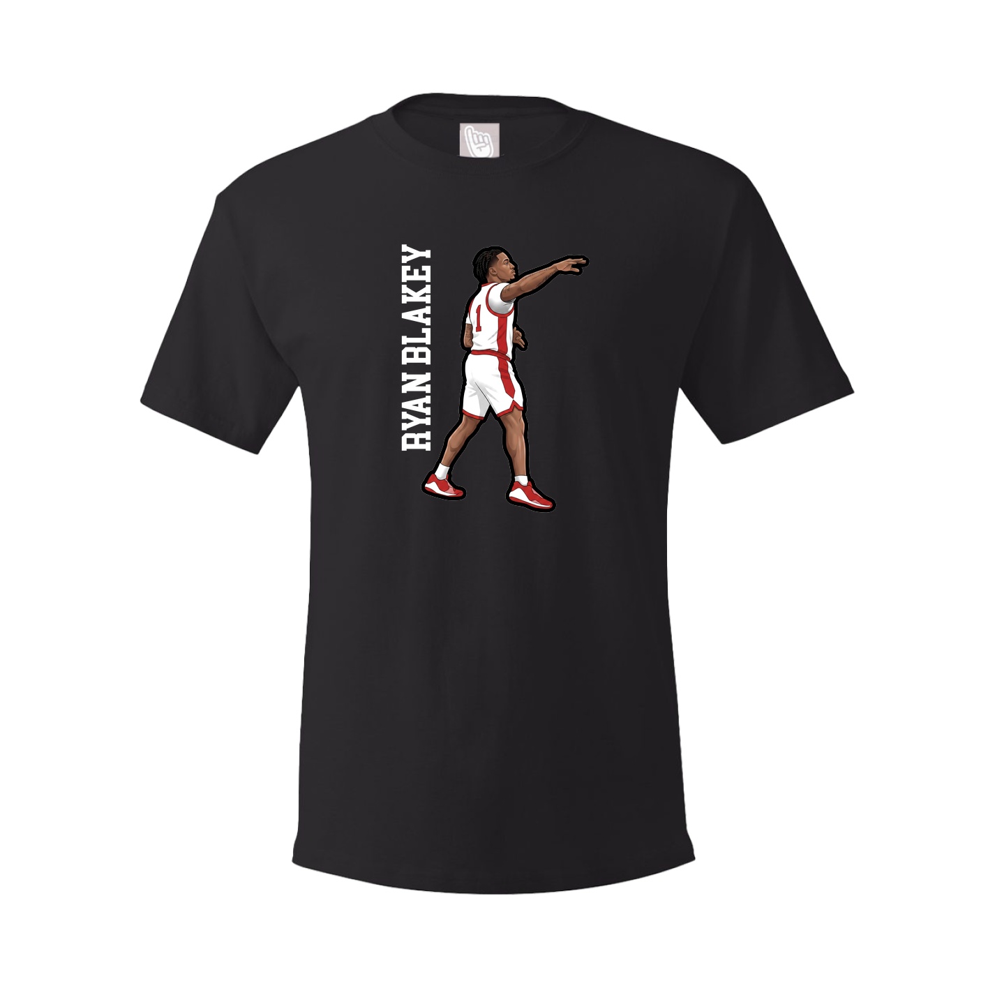 Youth Tee — Name Vertical in Black
