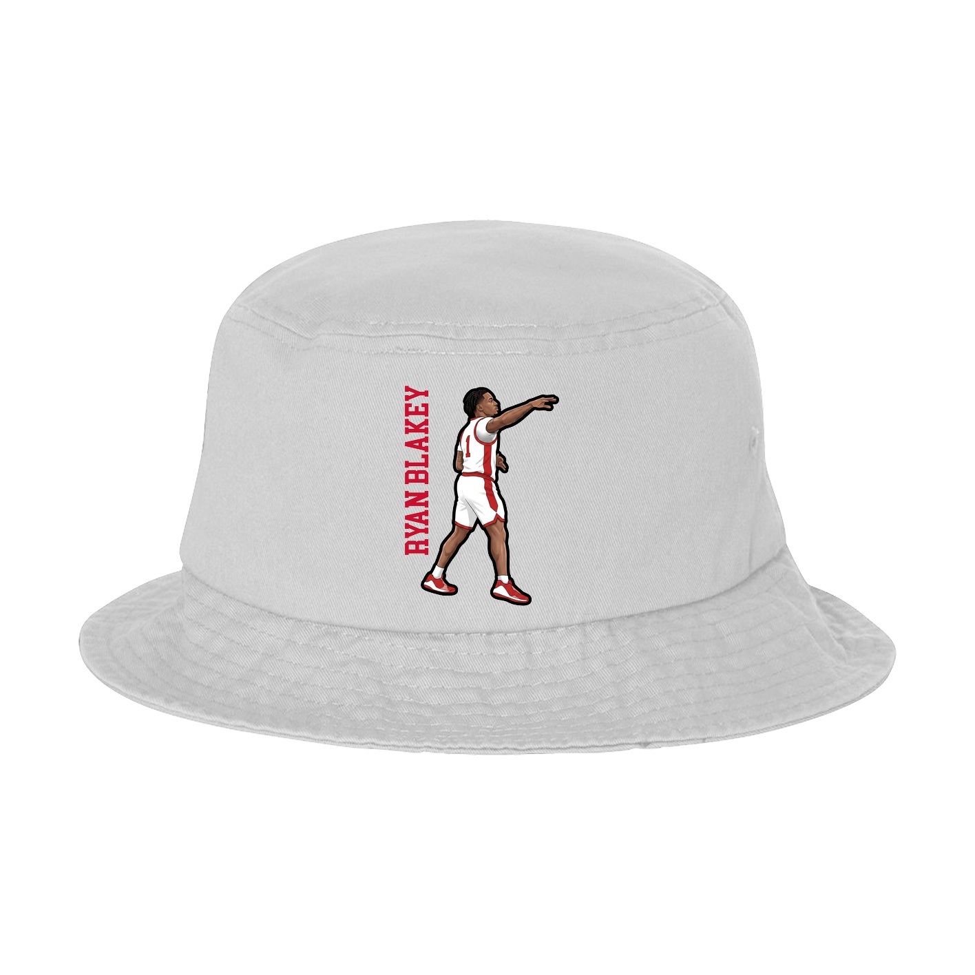 Bucket Cap — Name Vertical in White